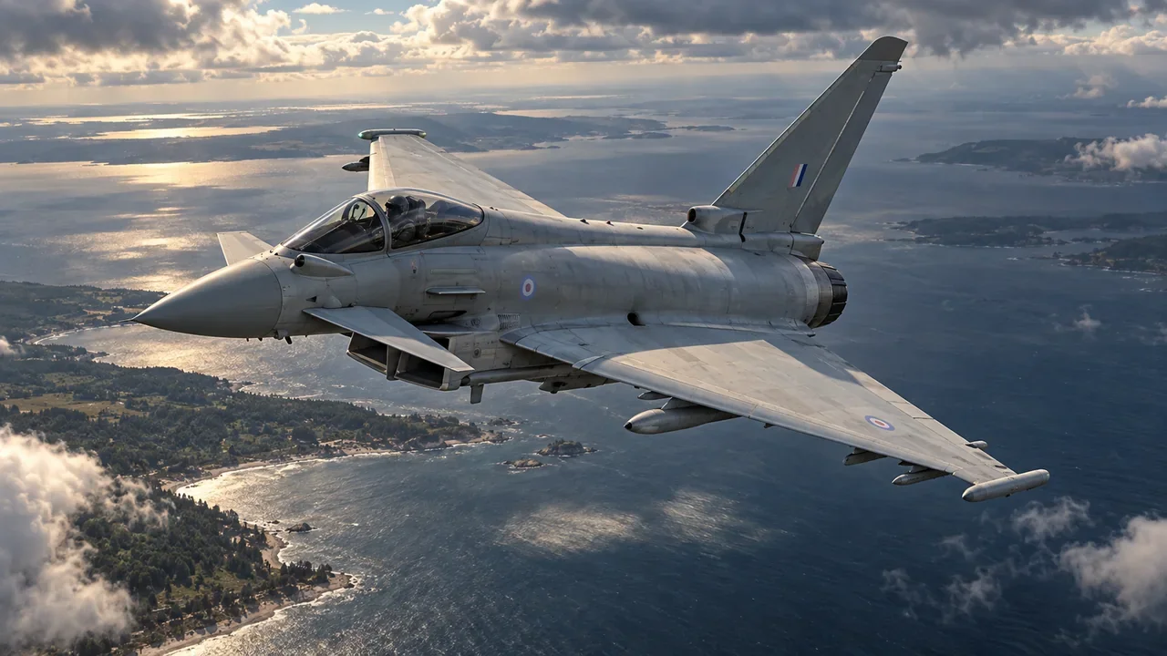 A Royal Air Force Typhoon FGR4 in an MPR conceptual illustration.