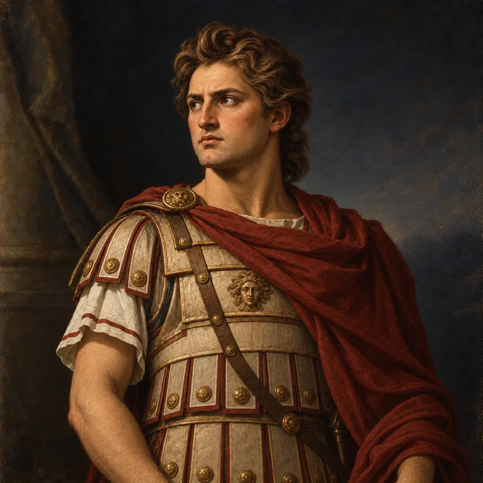 Illustrated portrait of Alexander the Great