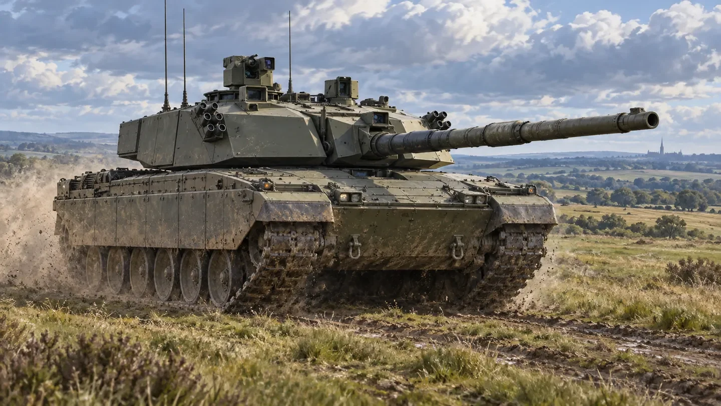 Illustration of Challenger 3 main battle tank undergoing trials