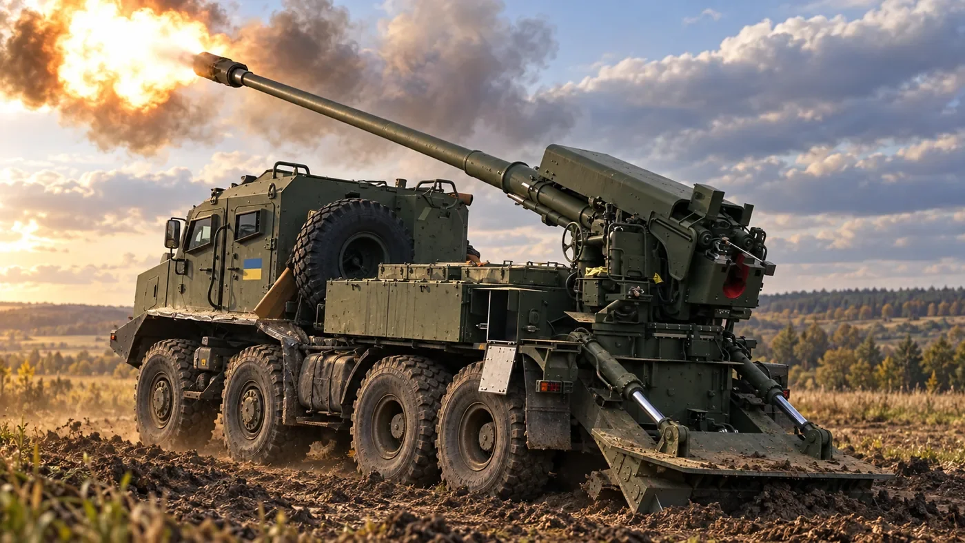 2S22 Bohdana self-propelled howitzer; MPR illustration