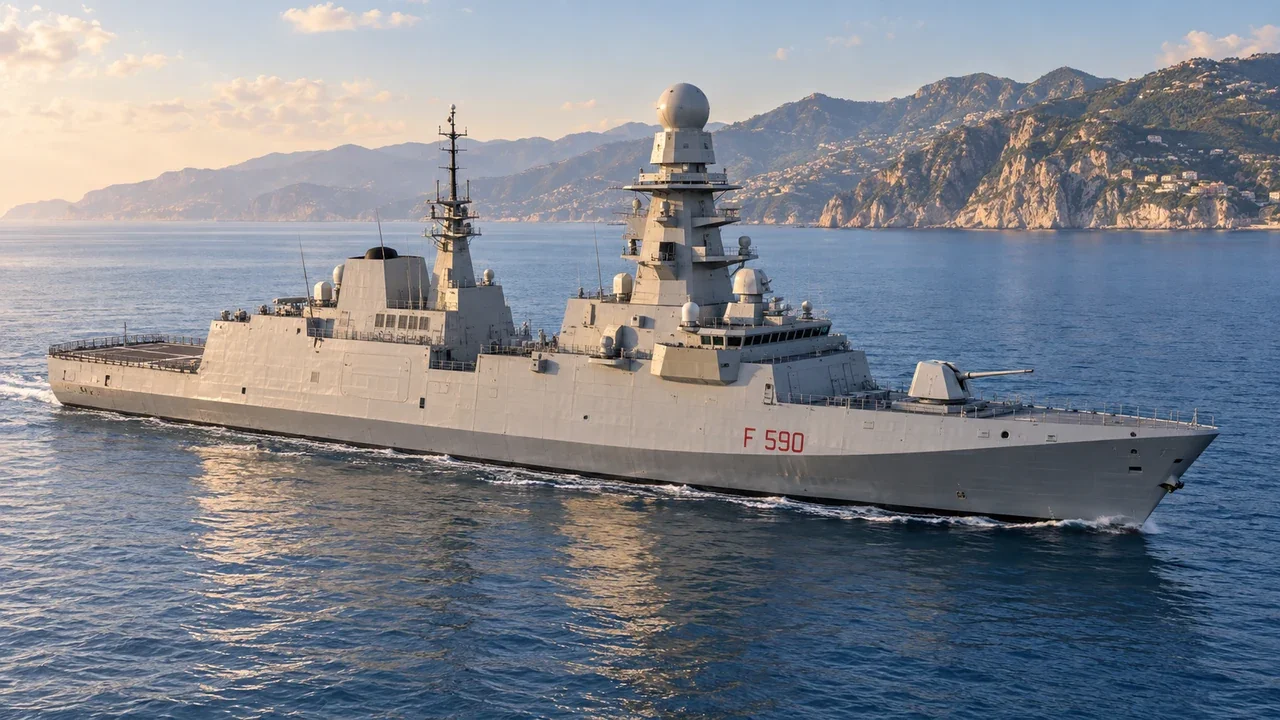 MPR illustration of the Carlo Bergamini frigate associated with Italy.
