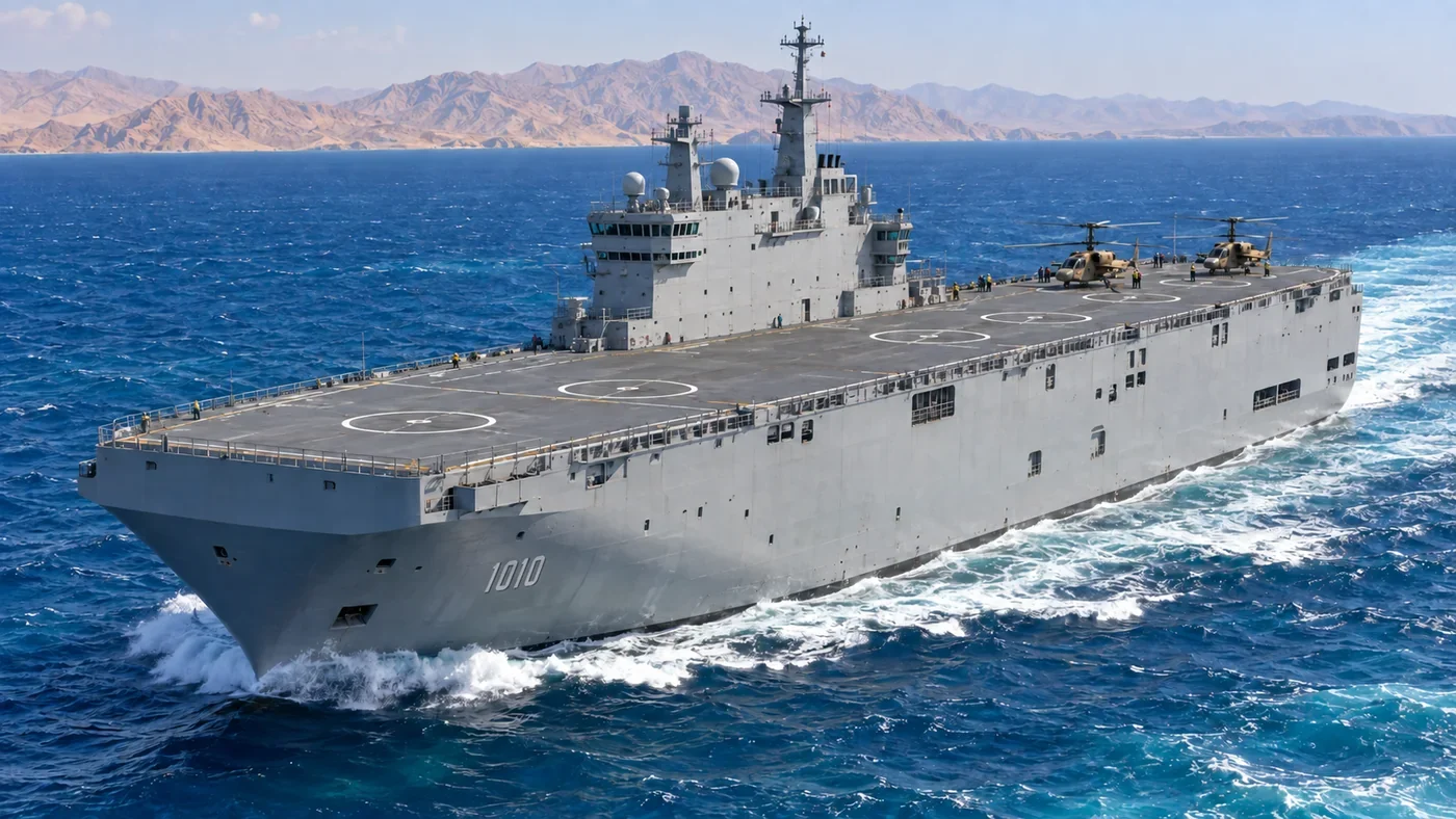 Gamal Abdel Nasser Mistral-class helicopter carrier illustration