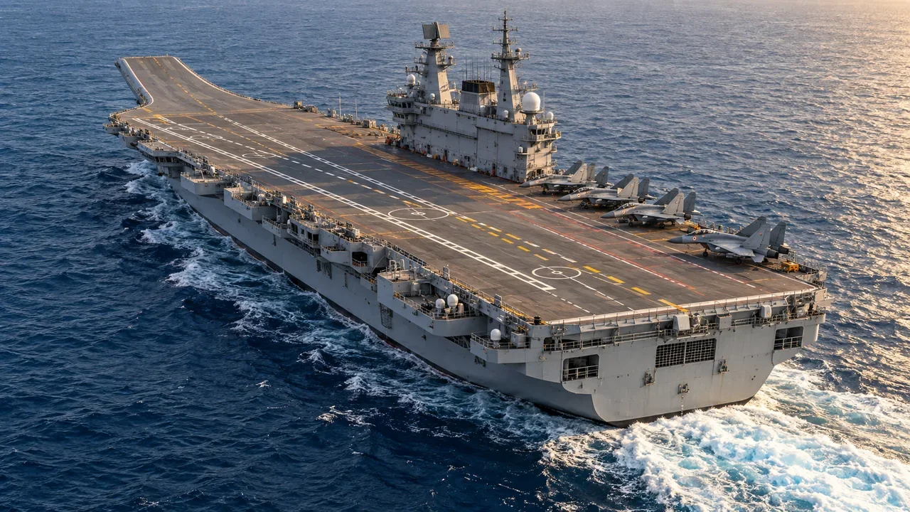 India’s aircraft carrier INS Vikrant in an MPR conceptual scene.