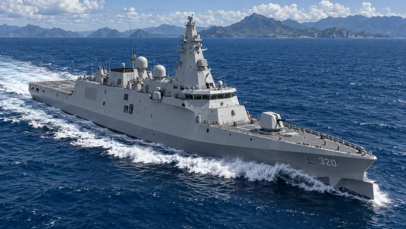 KRI Brawijaya (320) frigate; MPR illustration