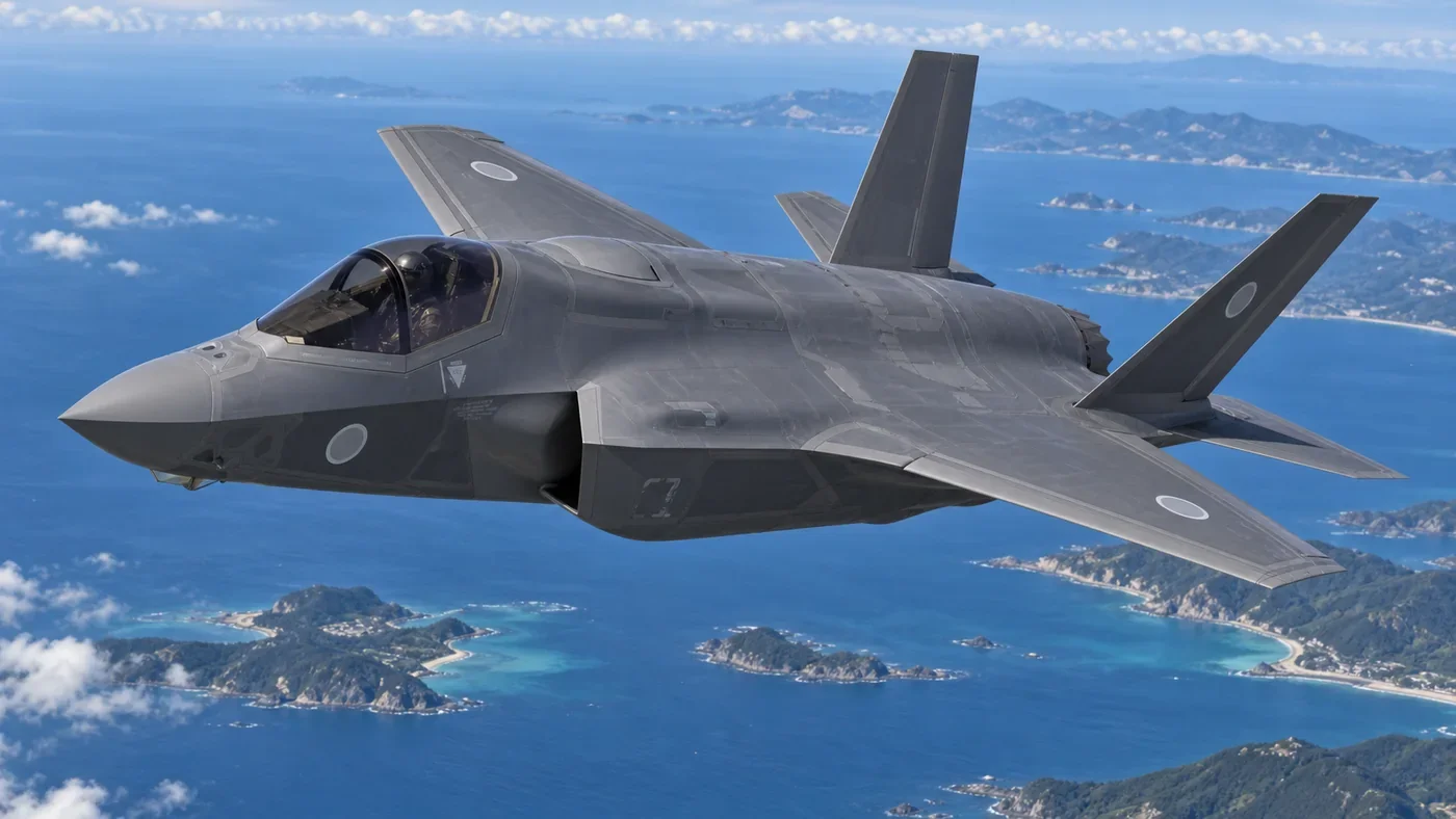 Japanese F-35B multirole fighter illustration