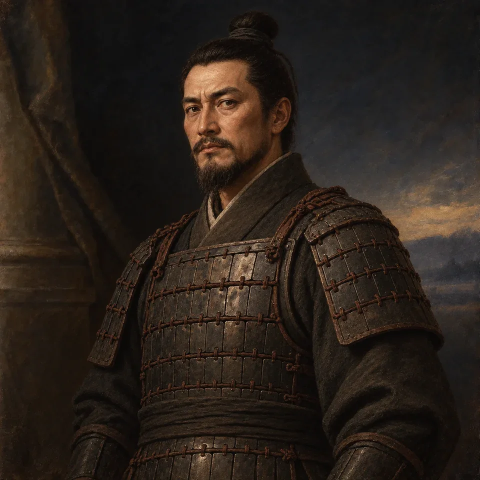 Illustrated portrait of Bai Qi