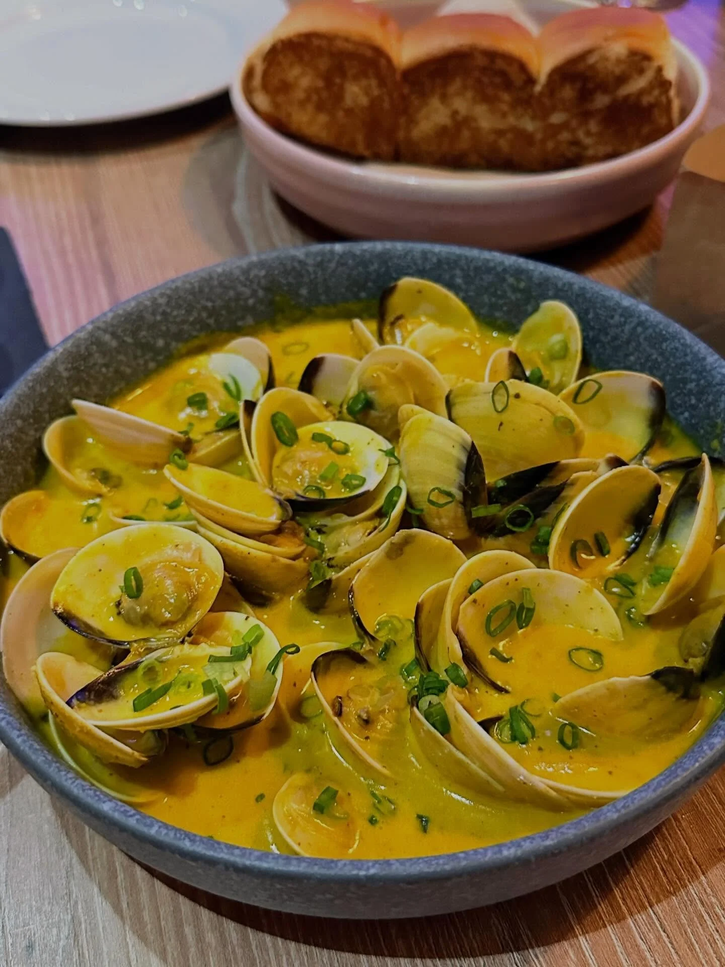 Clams in coconut broth at La Tapa del Coco