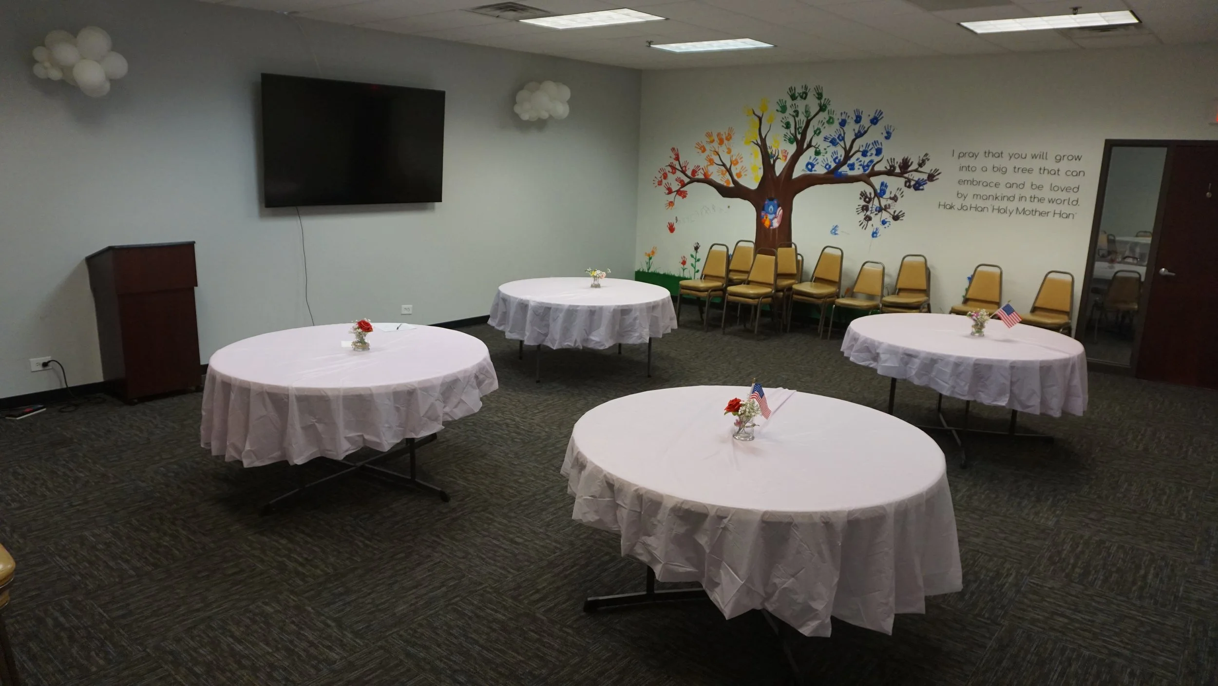 Workshop room setup