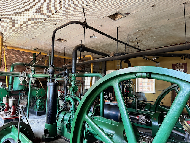 Original machinery preserved in the hotel's museum