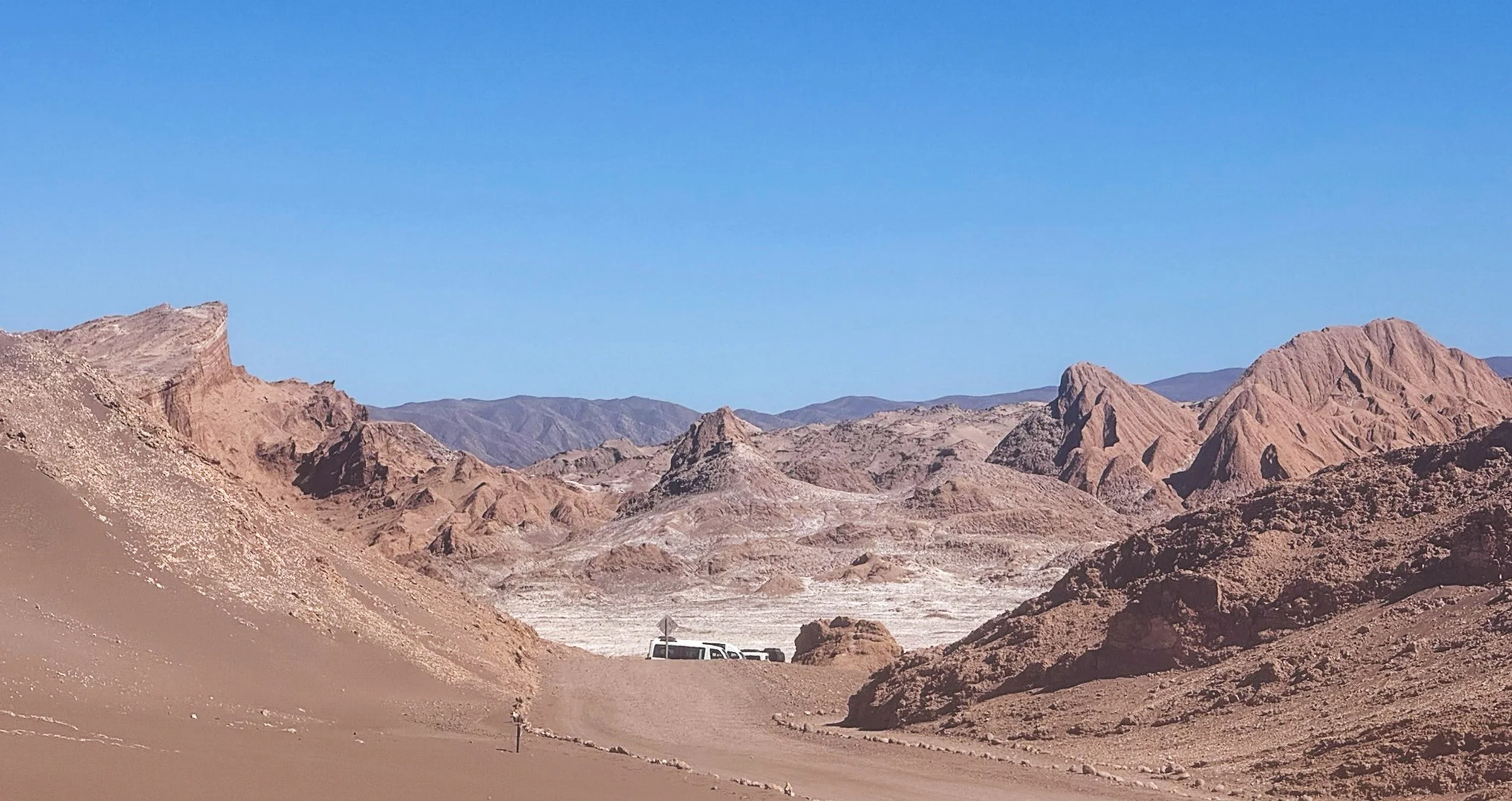 Atacama desert salt flat landscape