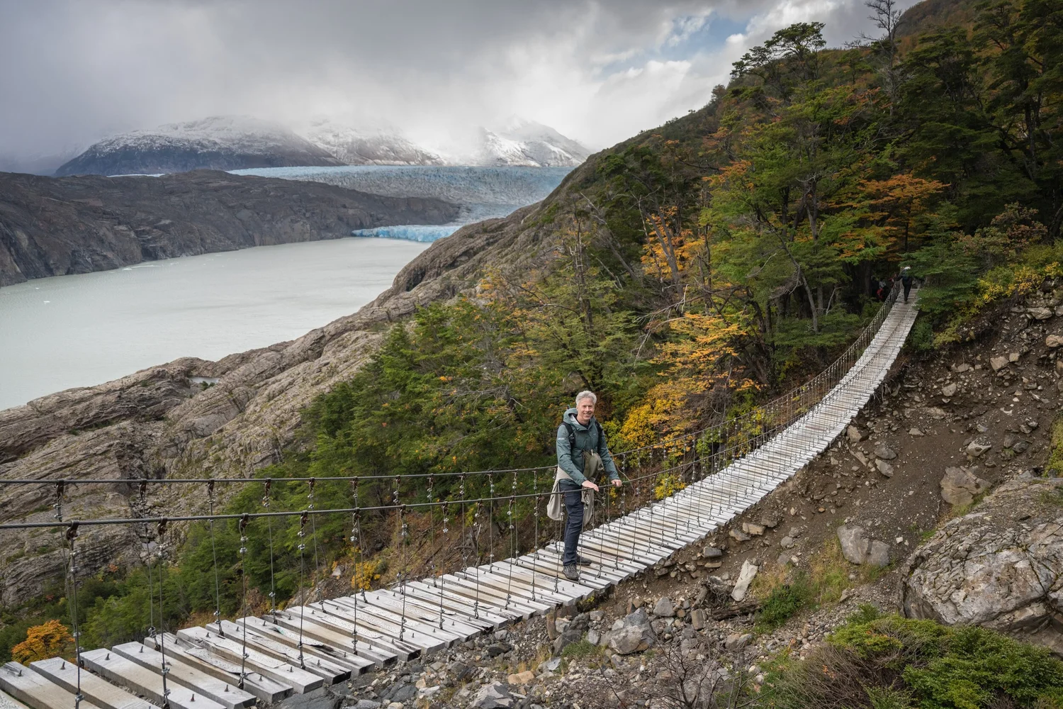 The long span high above Grey Lake