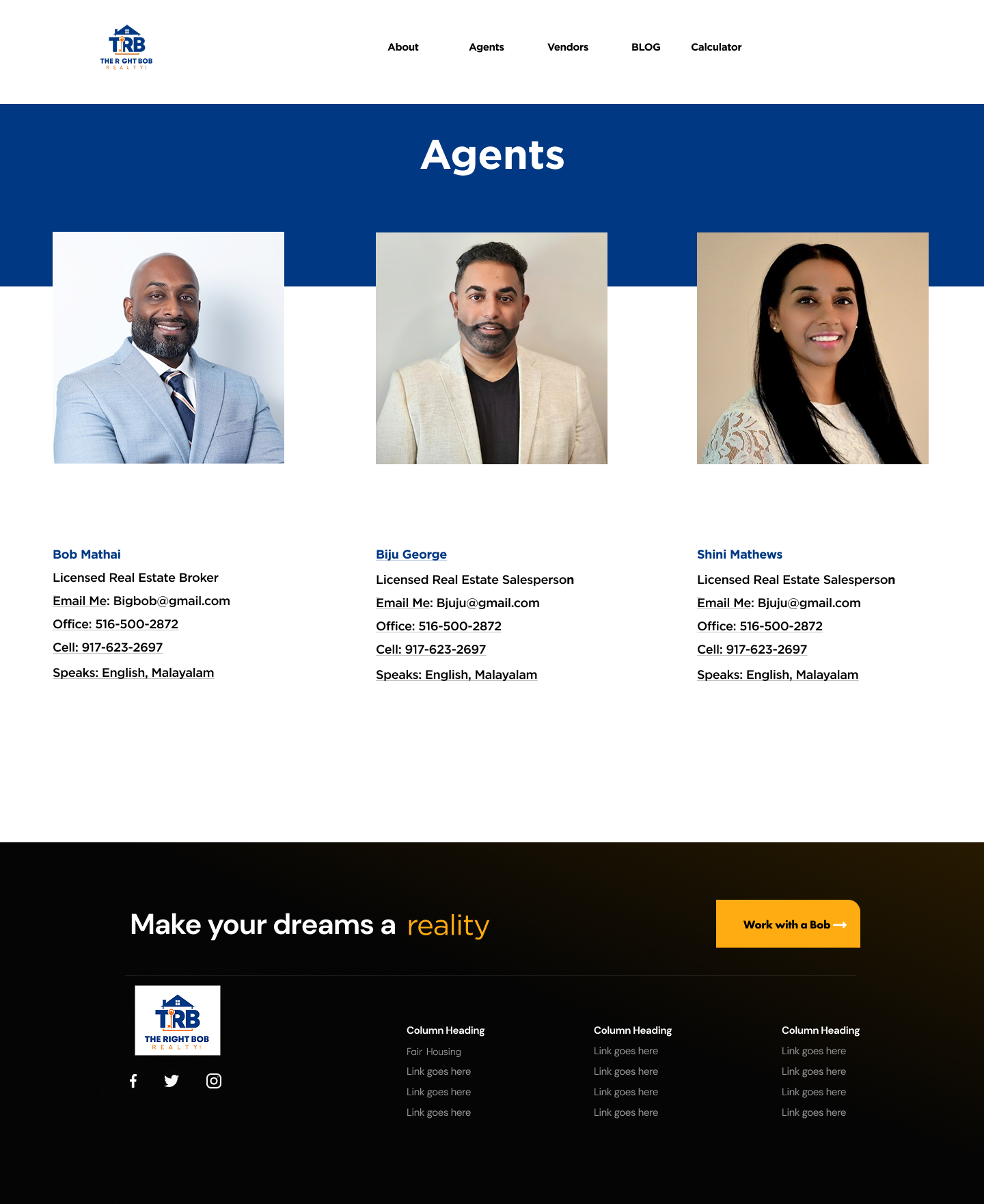 The Right Bob — Agents