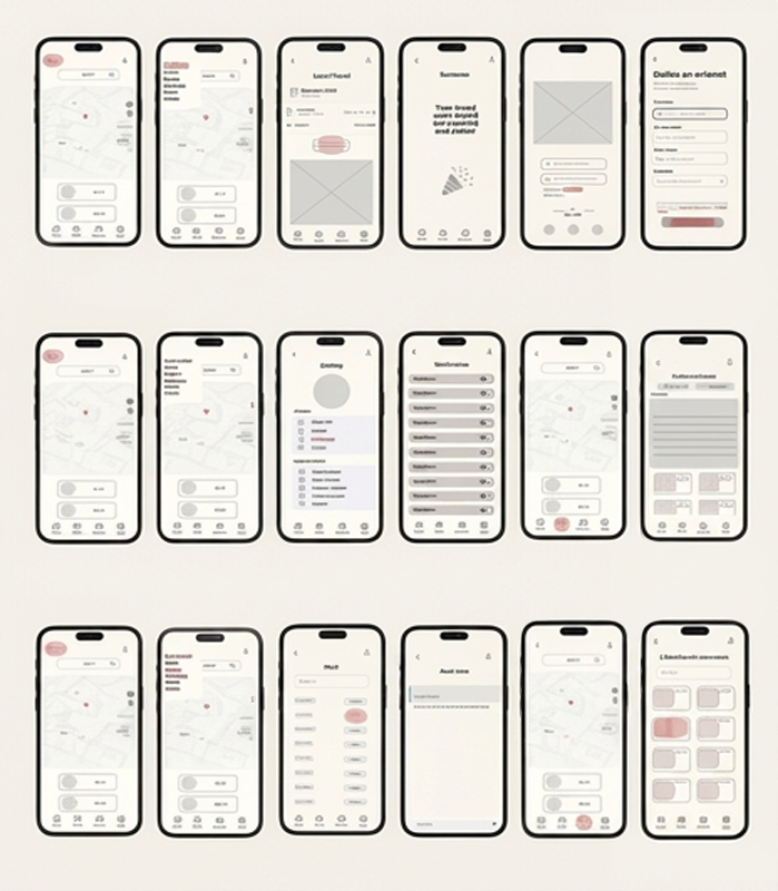 EcoPark wireframes