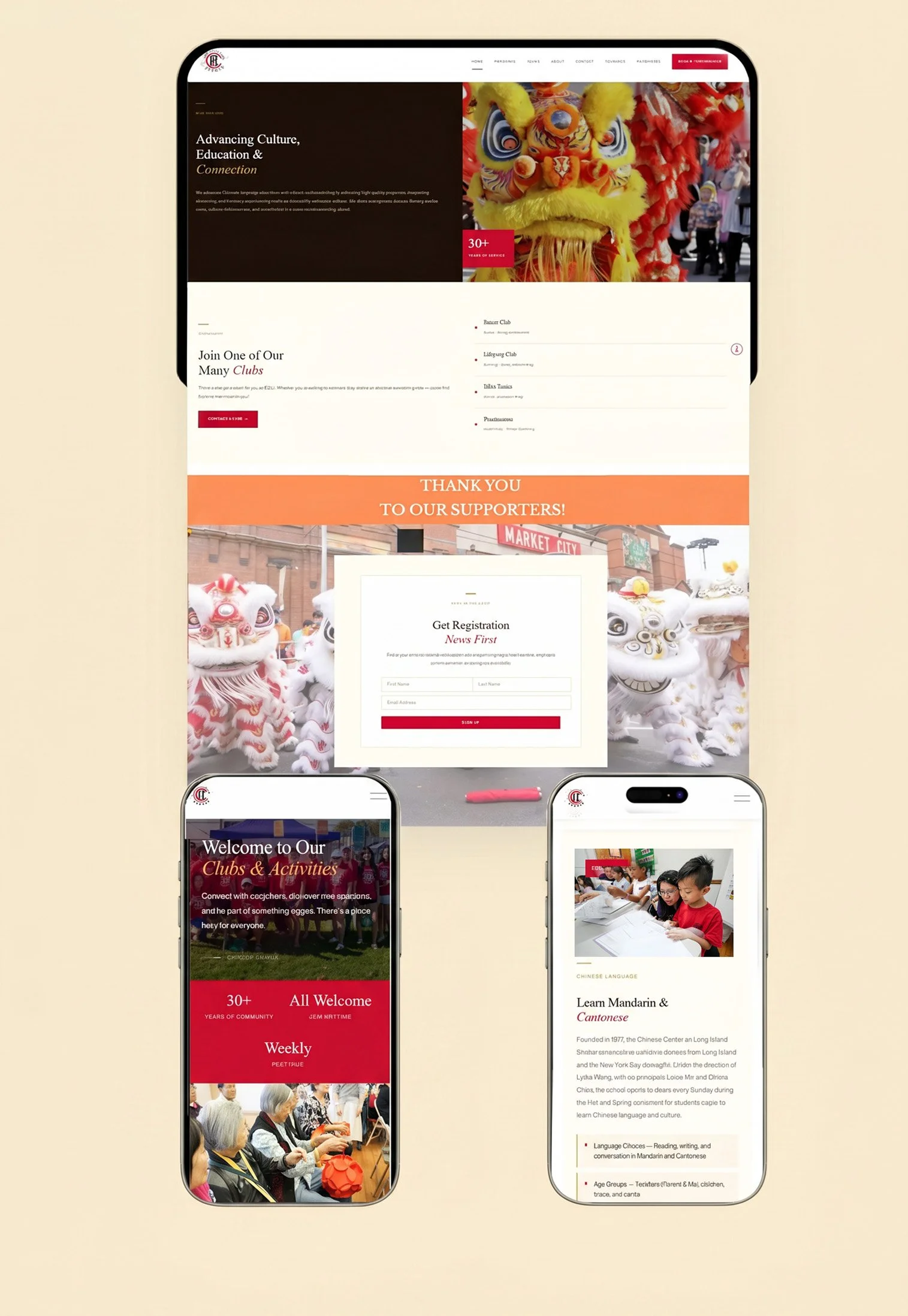 Chinese Center of Long Island — mockup