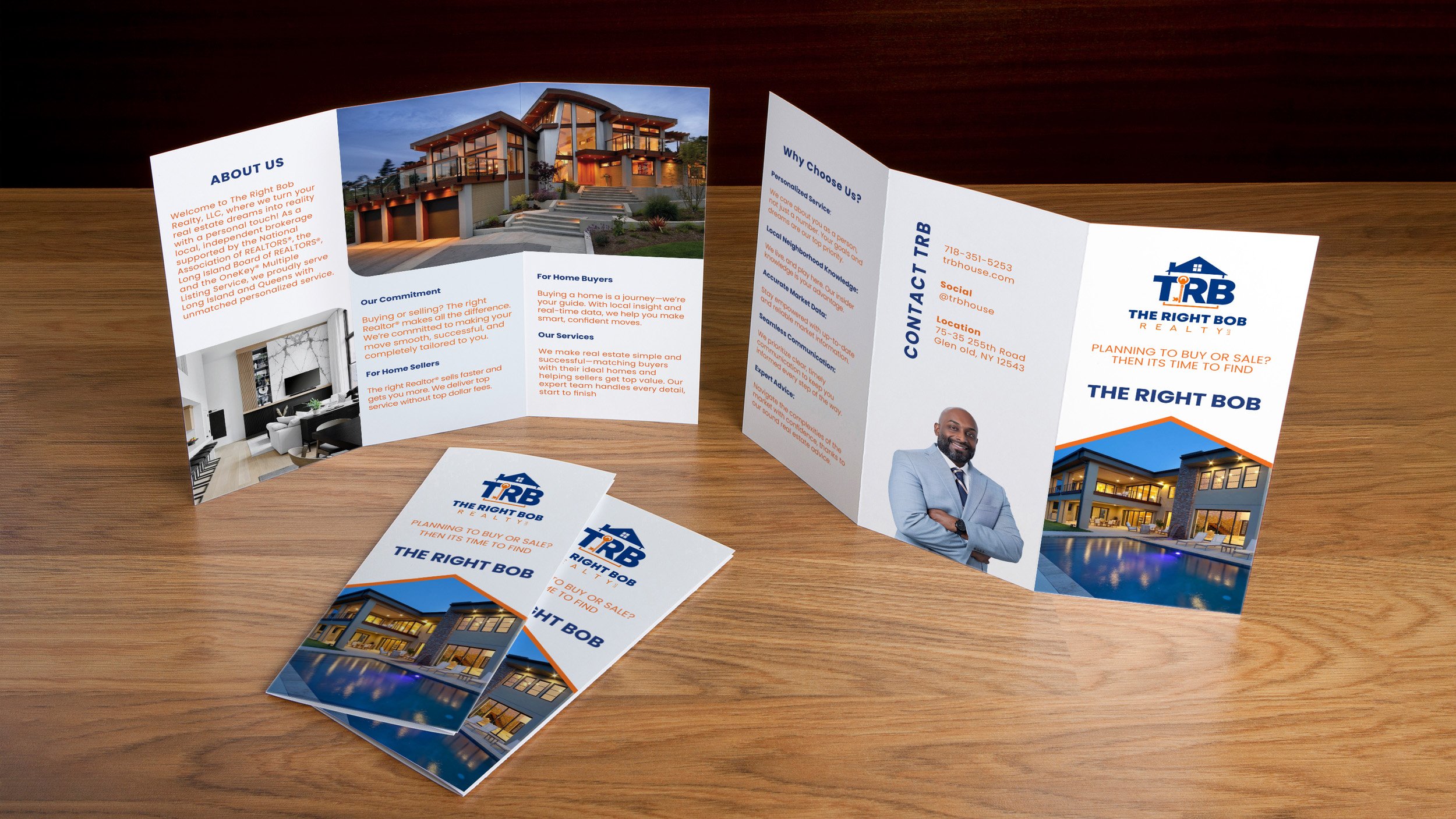 Tri-fold brochure mockup