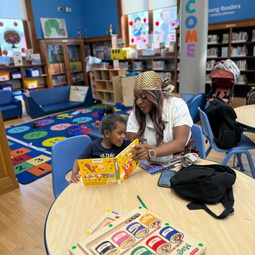 Story time at the library