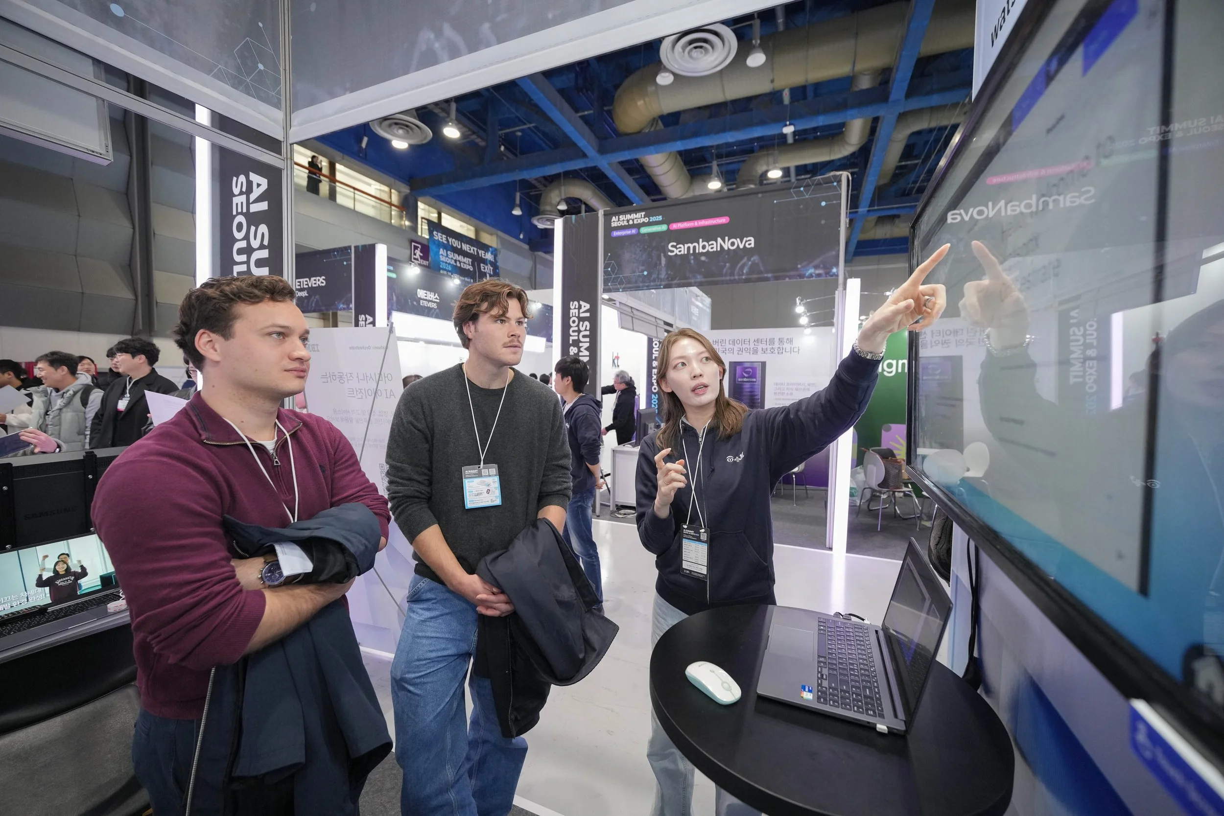 Networking on the expo floor