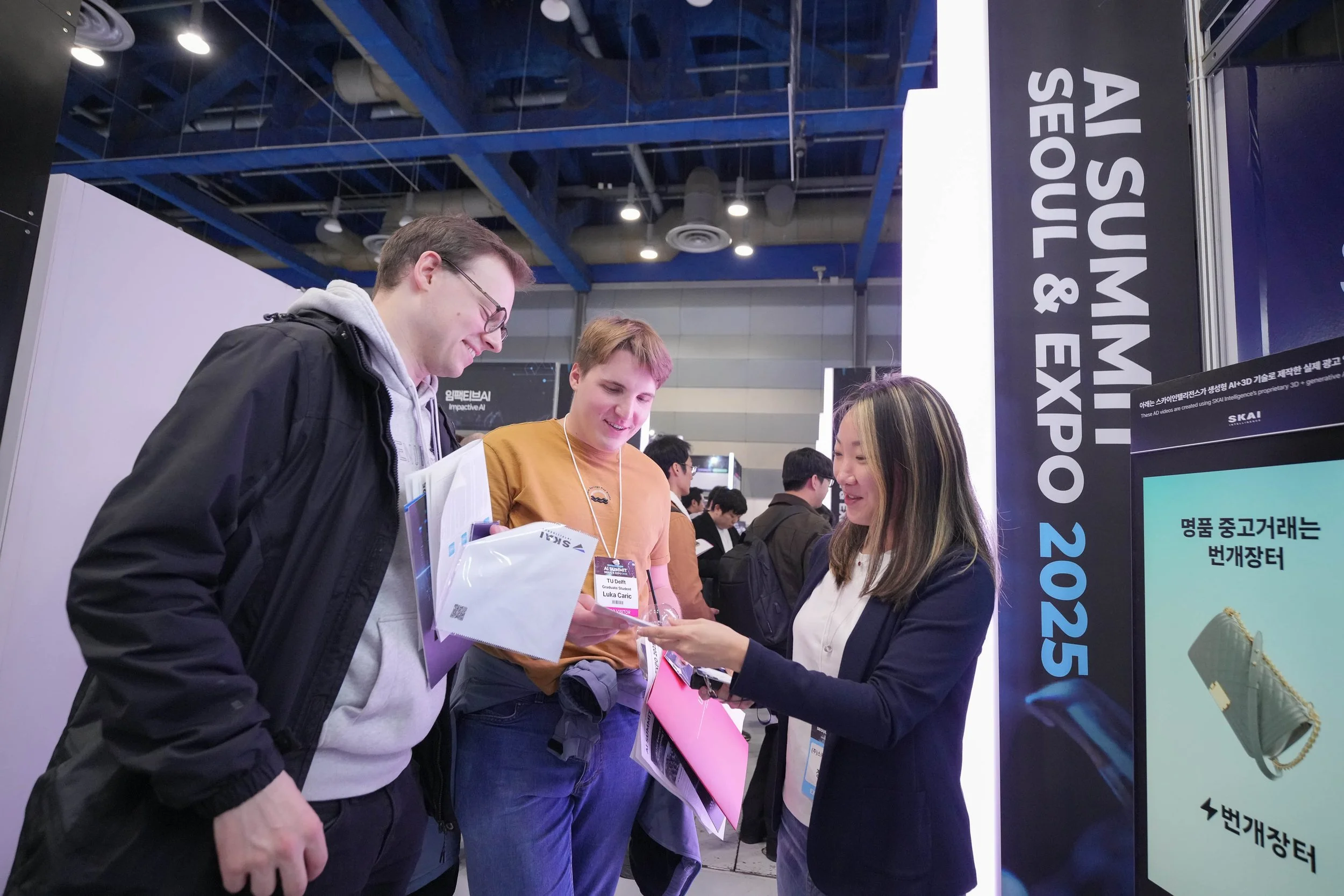 Business meetings at the expo