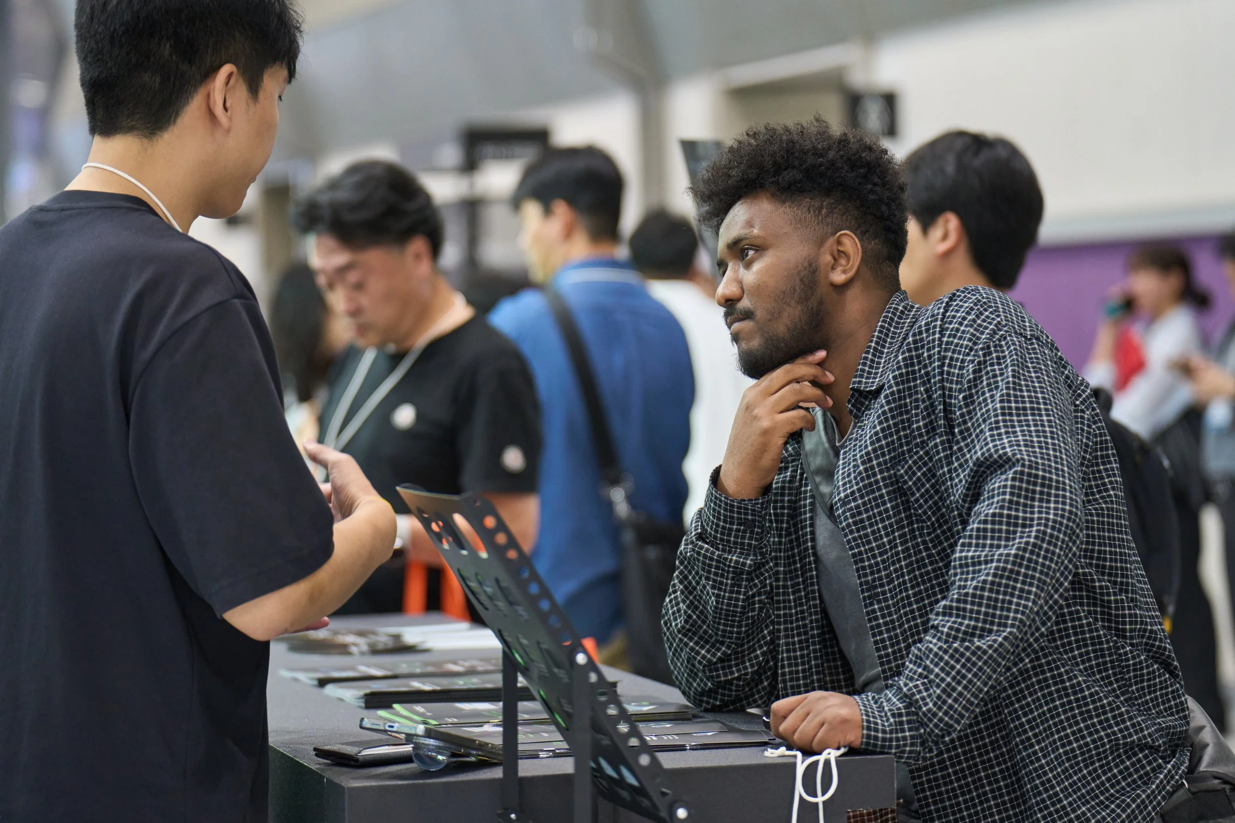 Networking on the expo floor
