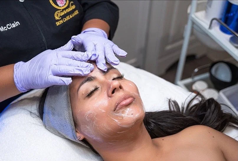 A facial in the Tourmaline treatment room