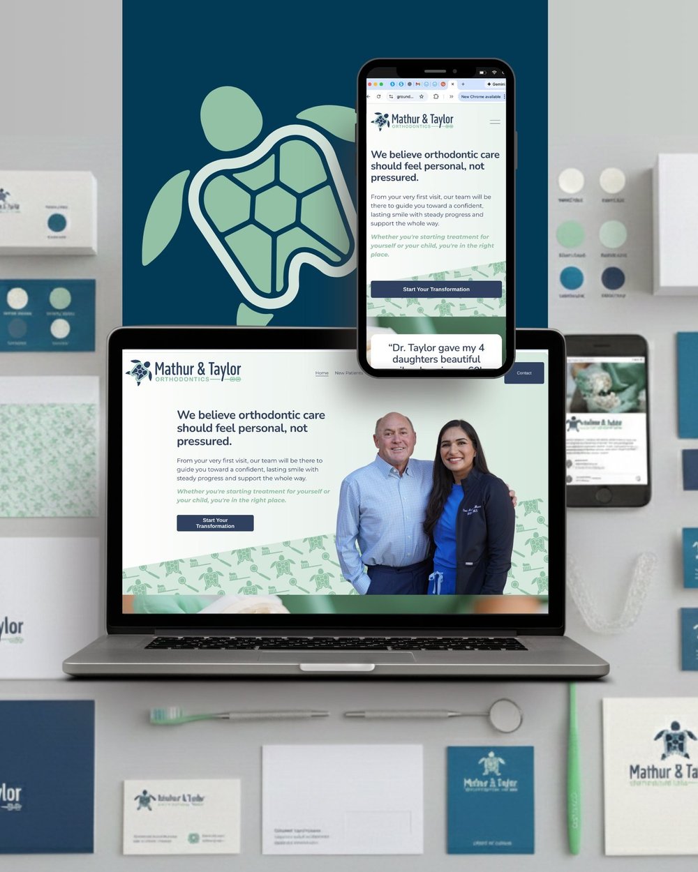 Mathur & Taylor Orthodontics brand and website
