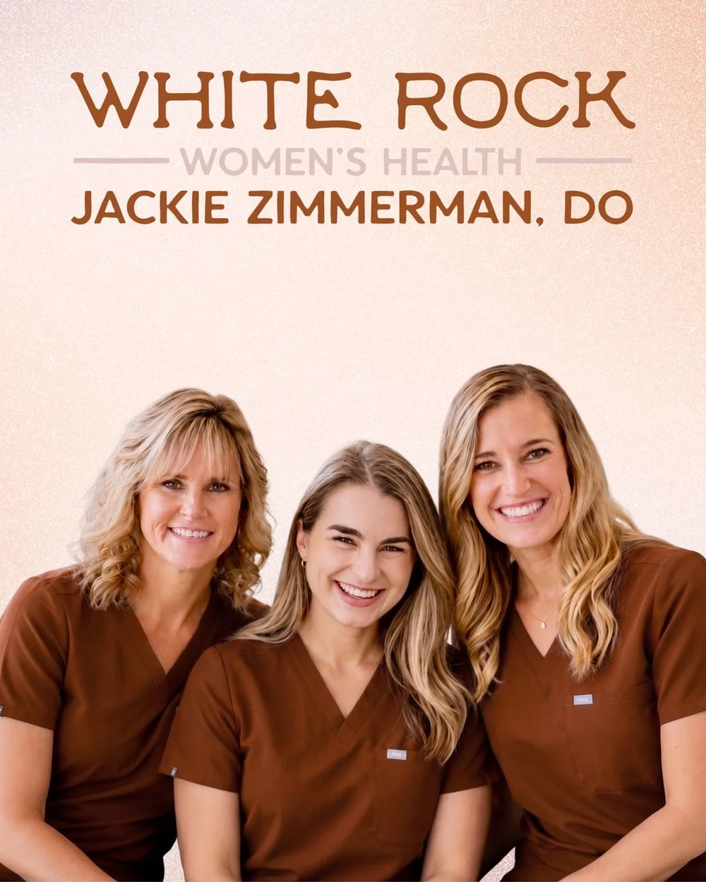 The White Rock Women's Health team in branded scrubs
