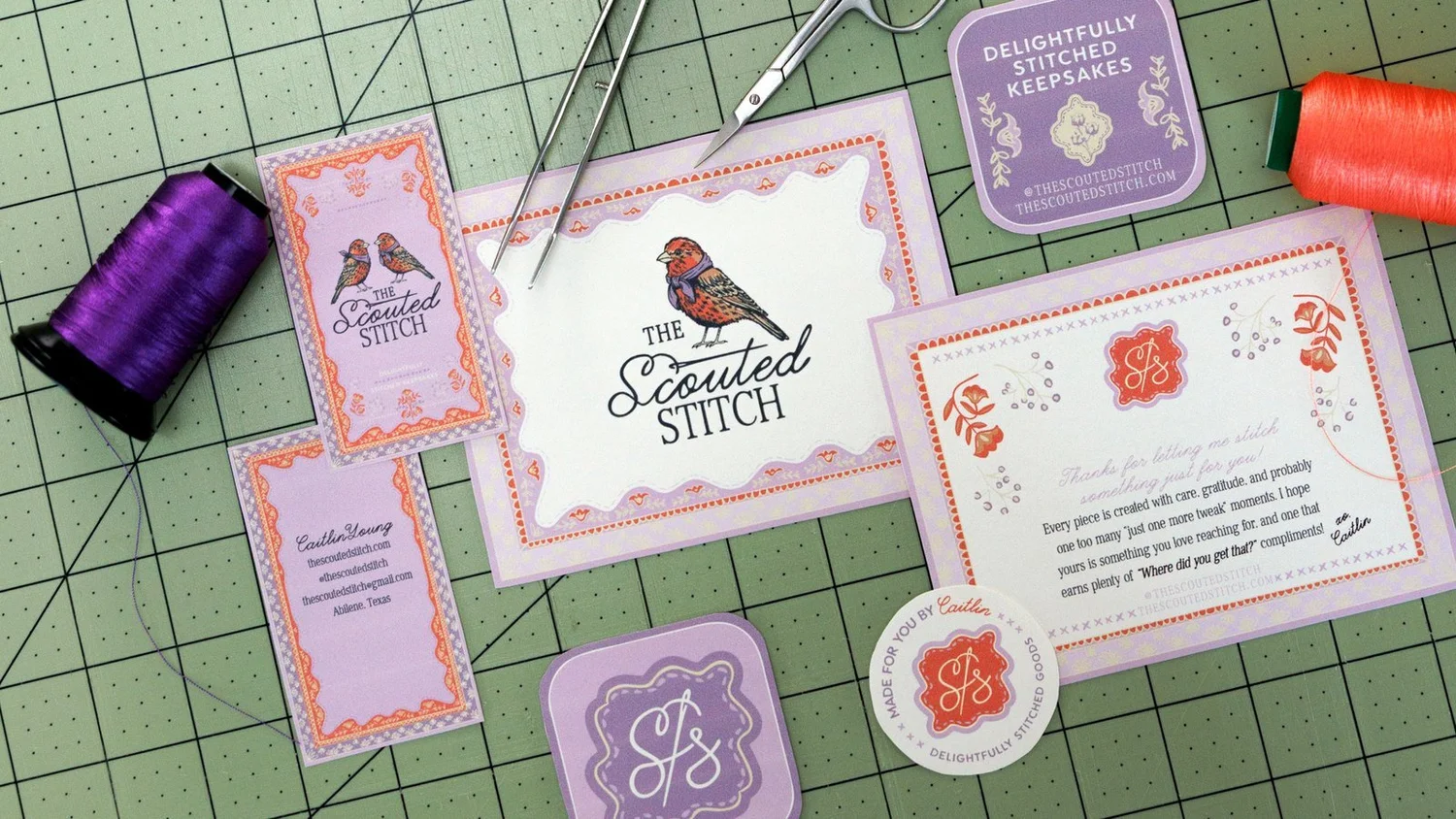 Note cards, labels and stickers for The Scouted Stitch