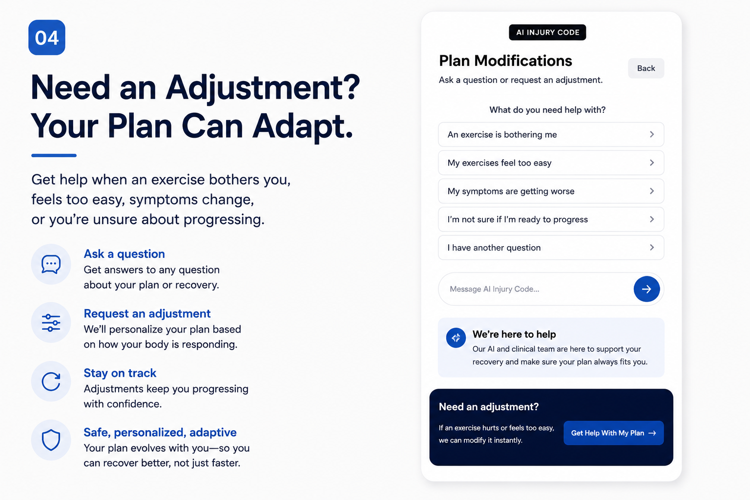 Need an Adjustment? Your Plan Can Adapt.