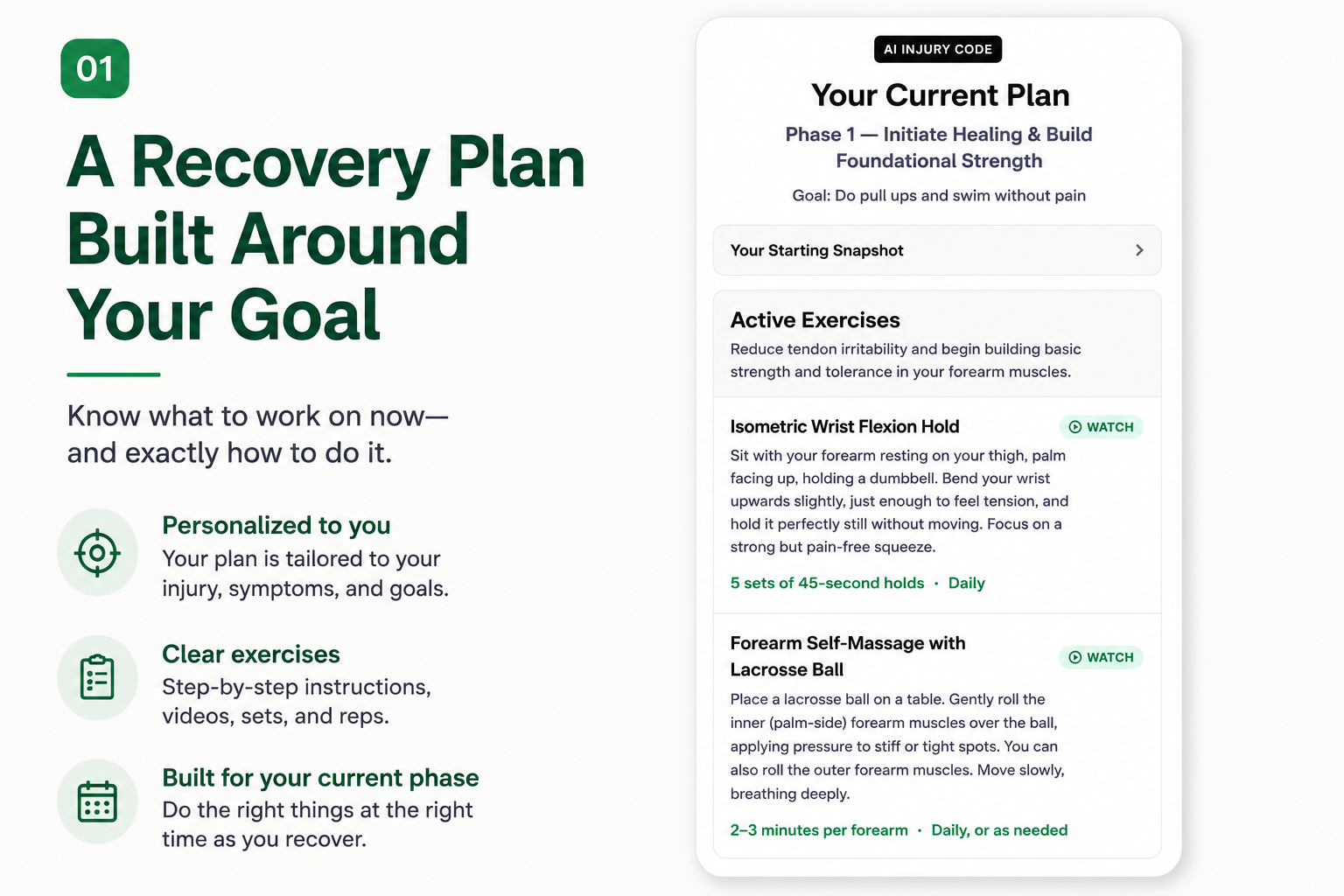 A Recovery Plan Built Around Your Goal