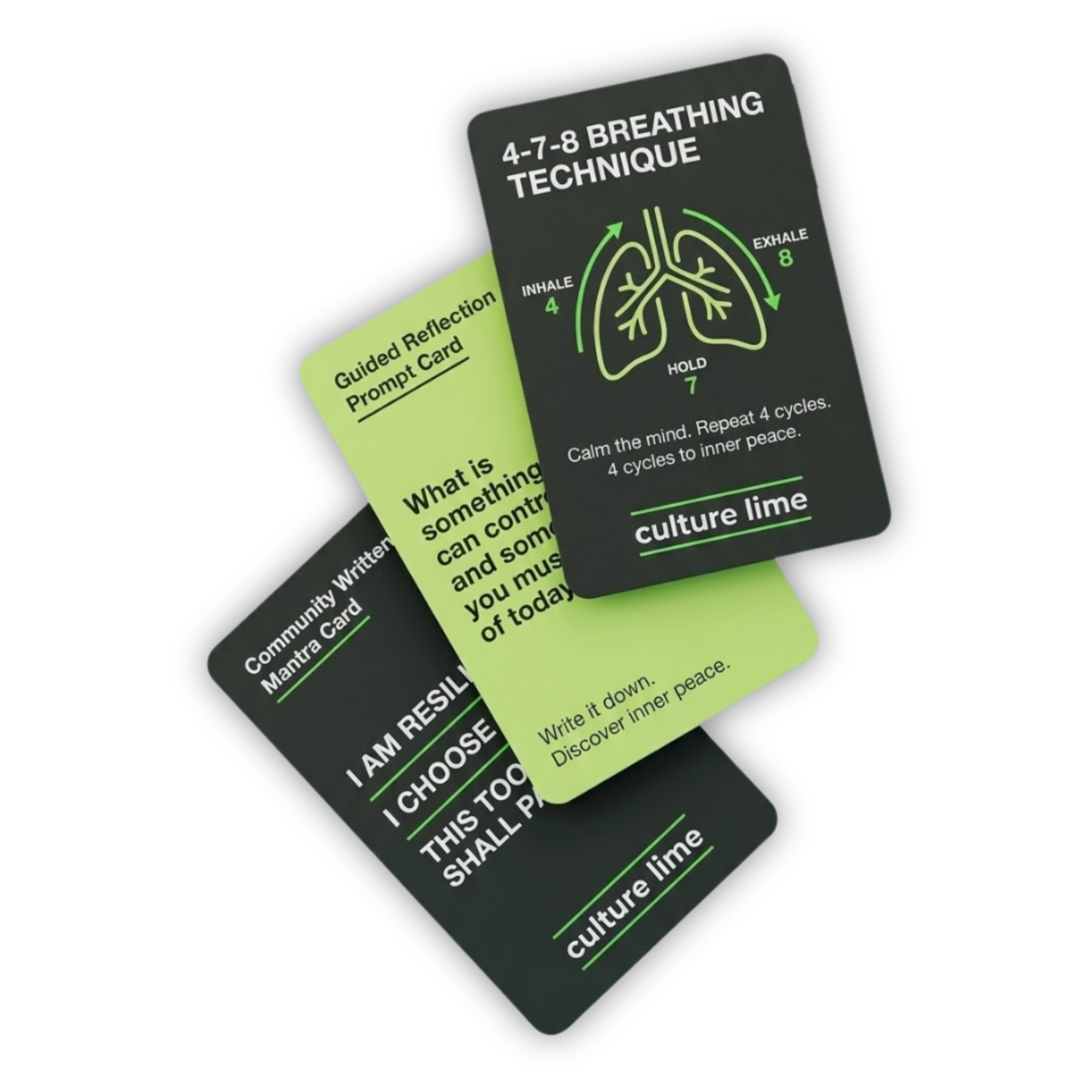 Breathing and reflection cards