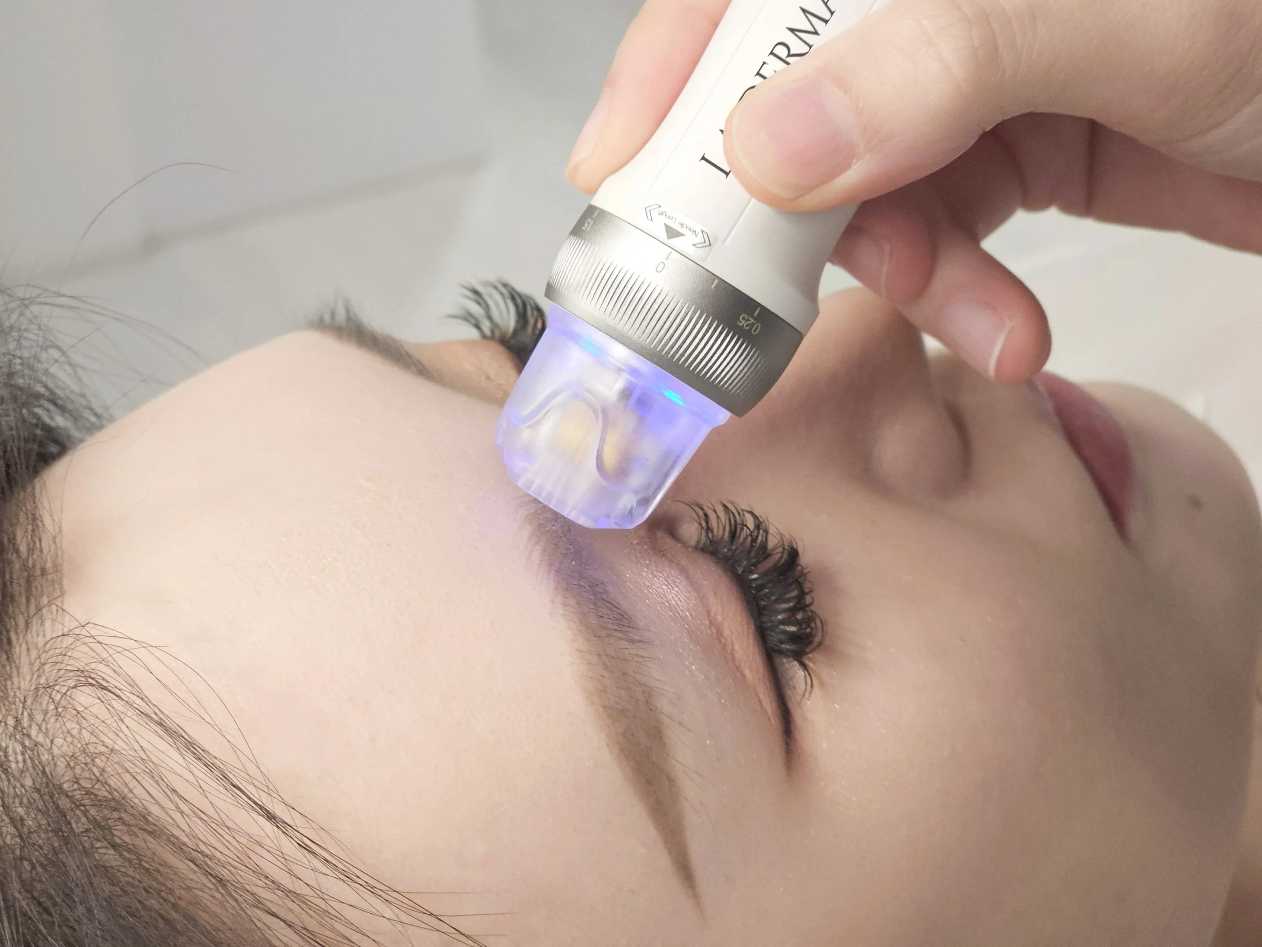 Actual Brow Microneedling Growth Booster treatment process