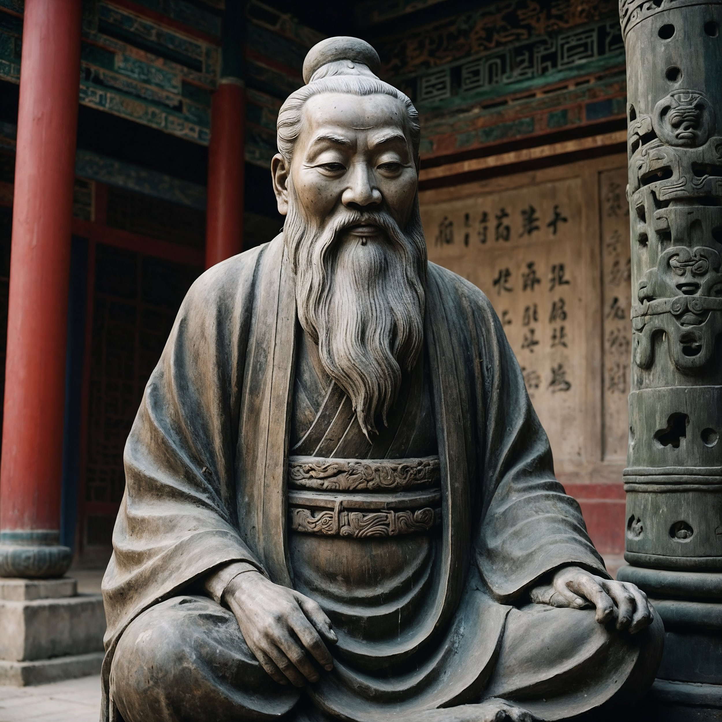 Statue of Lao Zi, Famous Taoist Philosopher