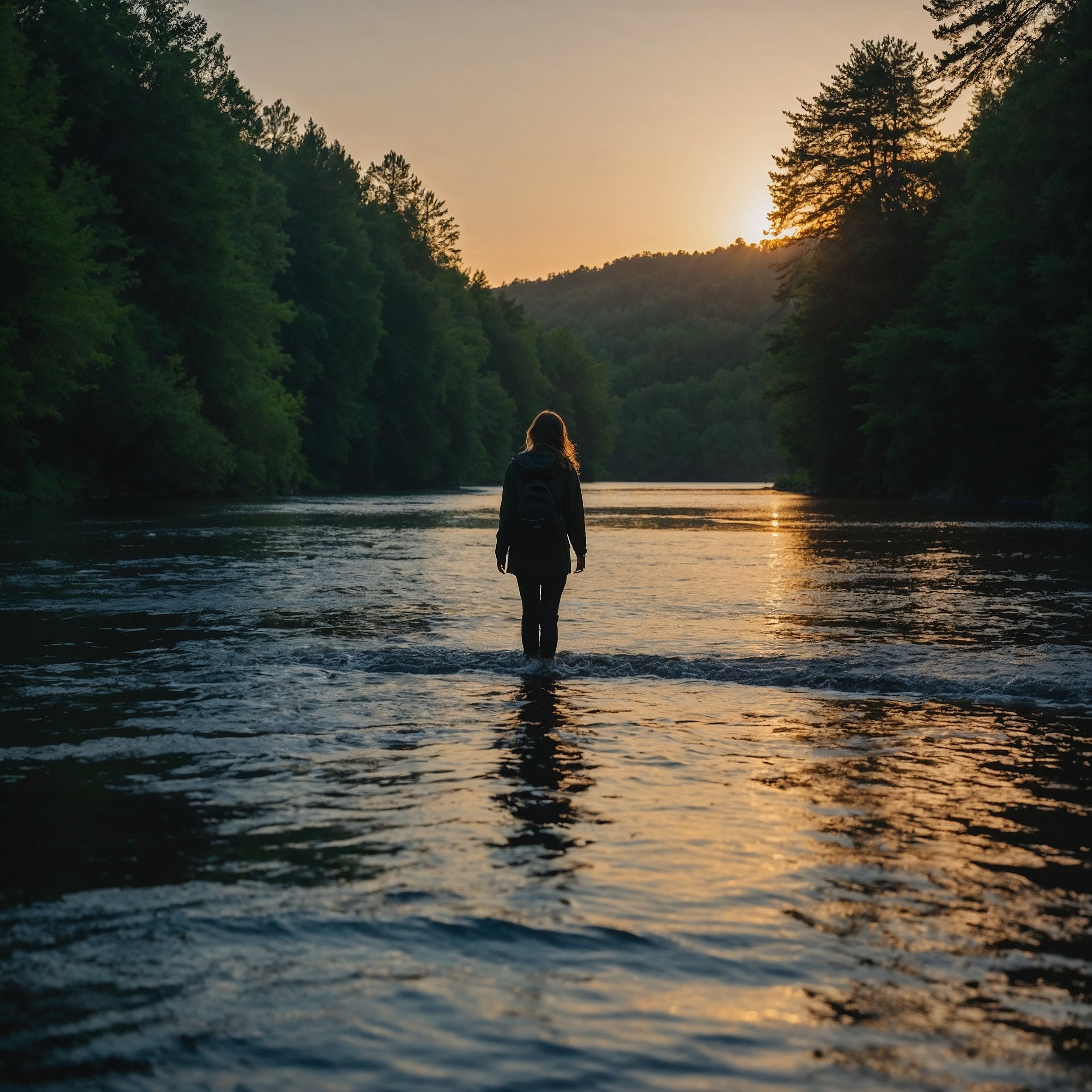 A serene visual representing personal alignment with nature’s rhythms, reflecting the Staoic practice of Daesys for resilience and inner peace.