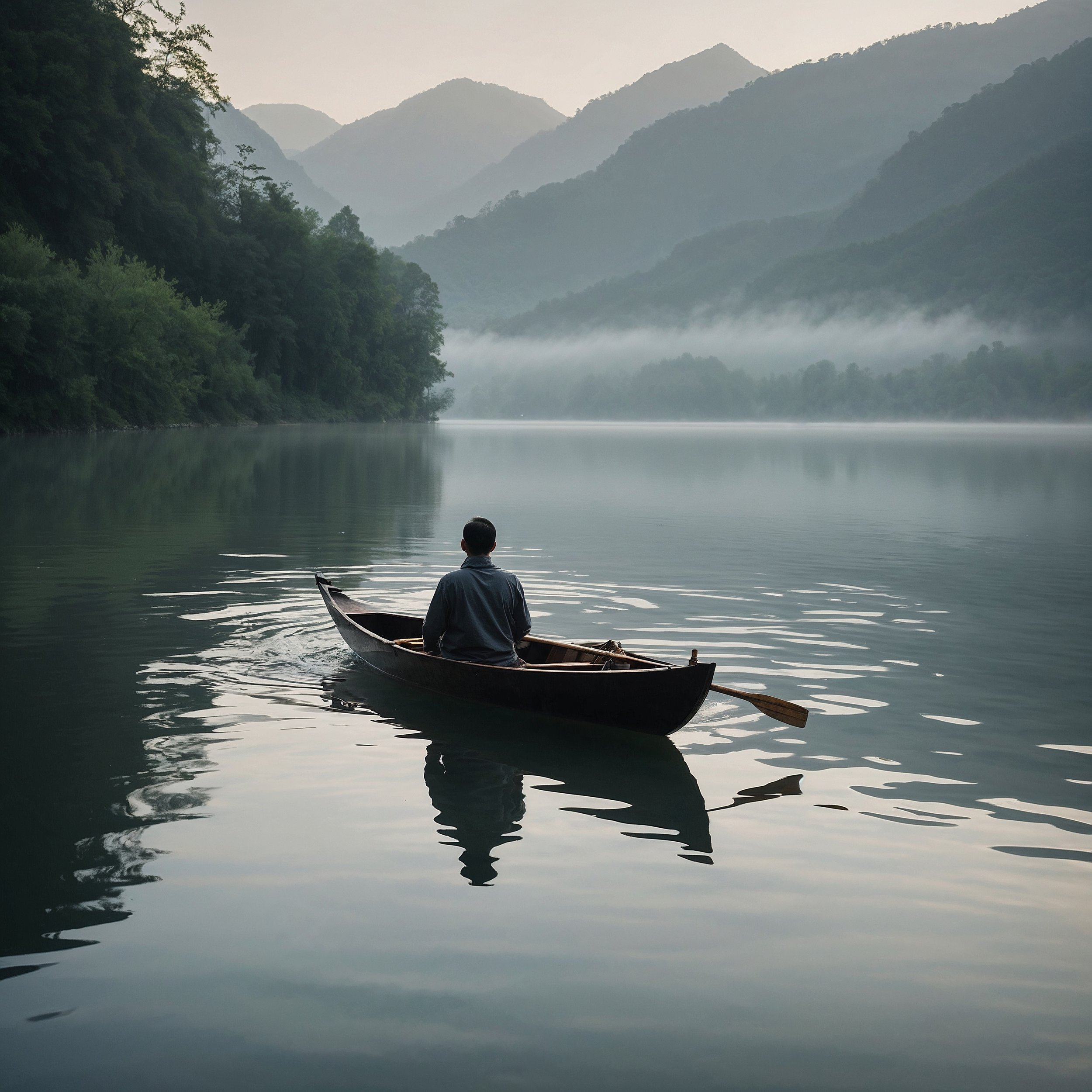 Representation of the Wu Wei spirit, effortless action principle at the heart of Taoism