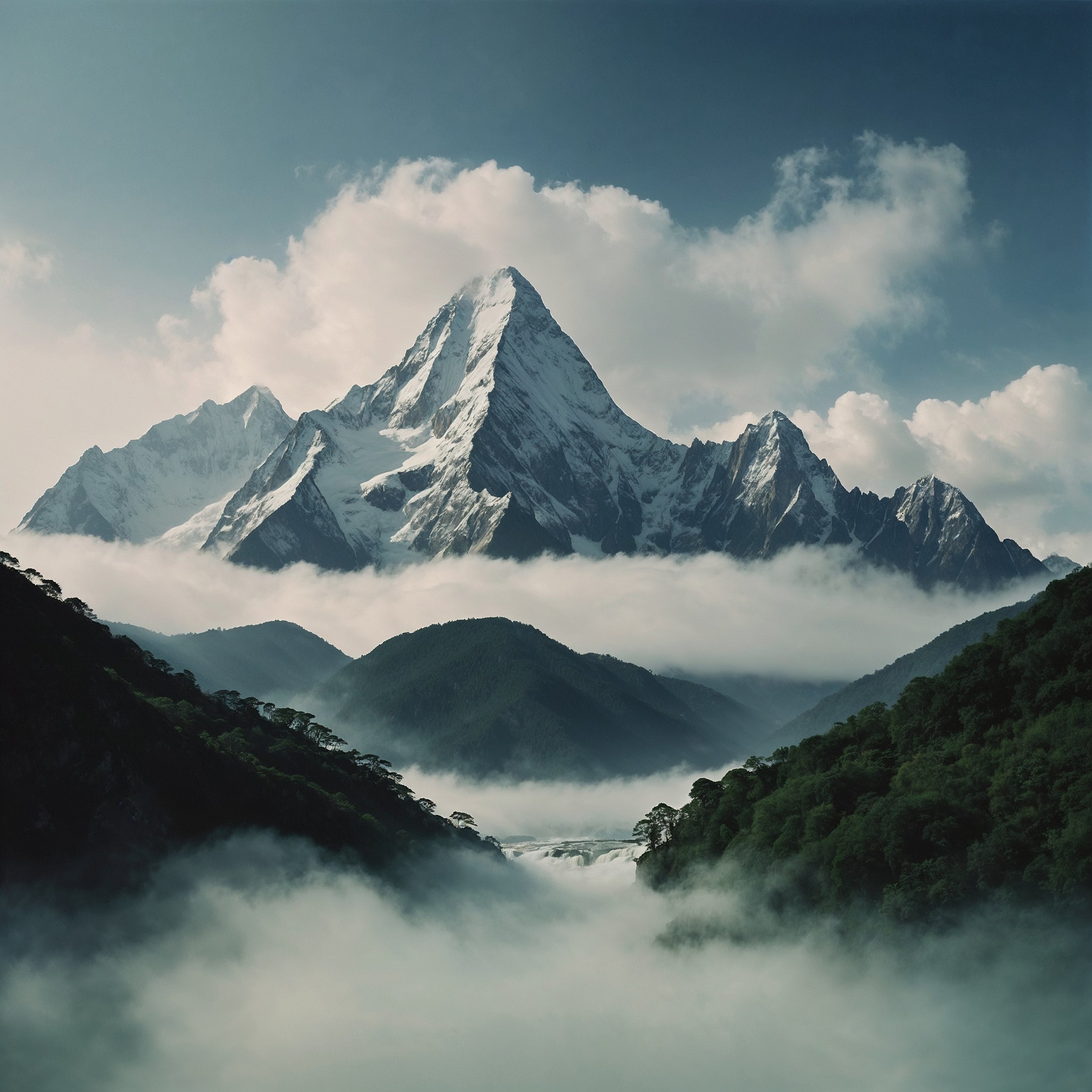 Staoicism Core Principles Life Flow Mountain Scene