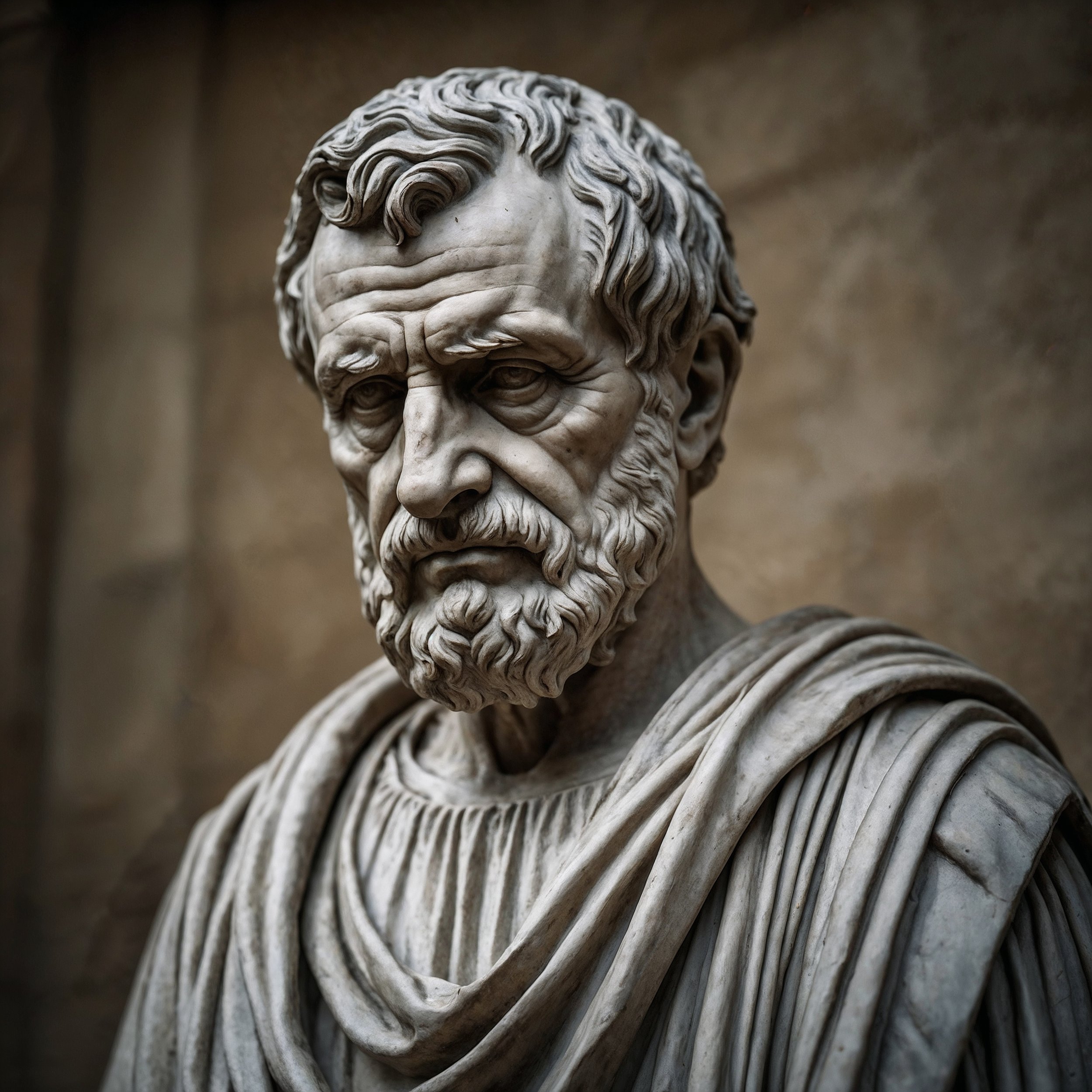 Statue of of Seneca, Roman philosopher and statesman.