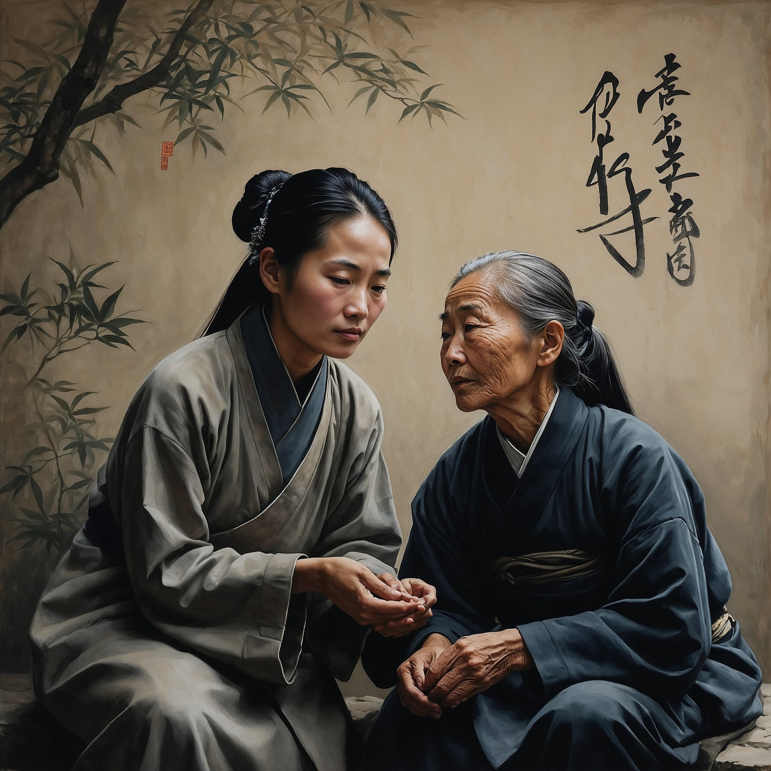 Representation of Compassion and Moderation, core principle of Taoism