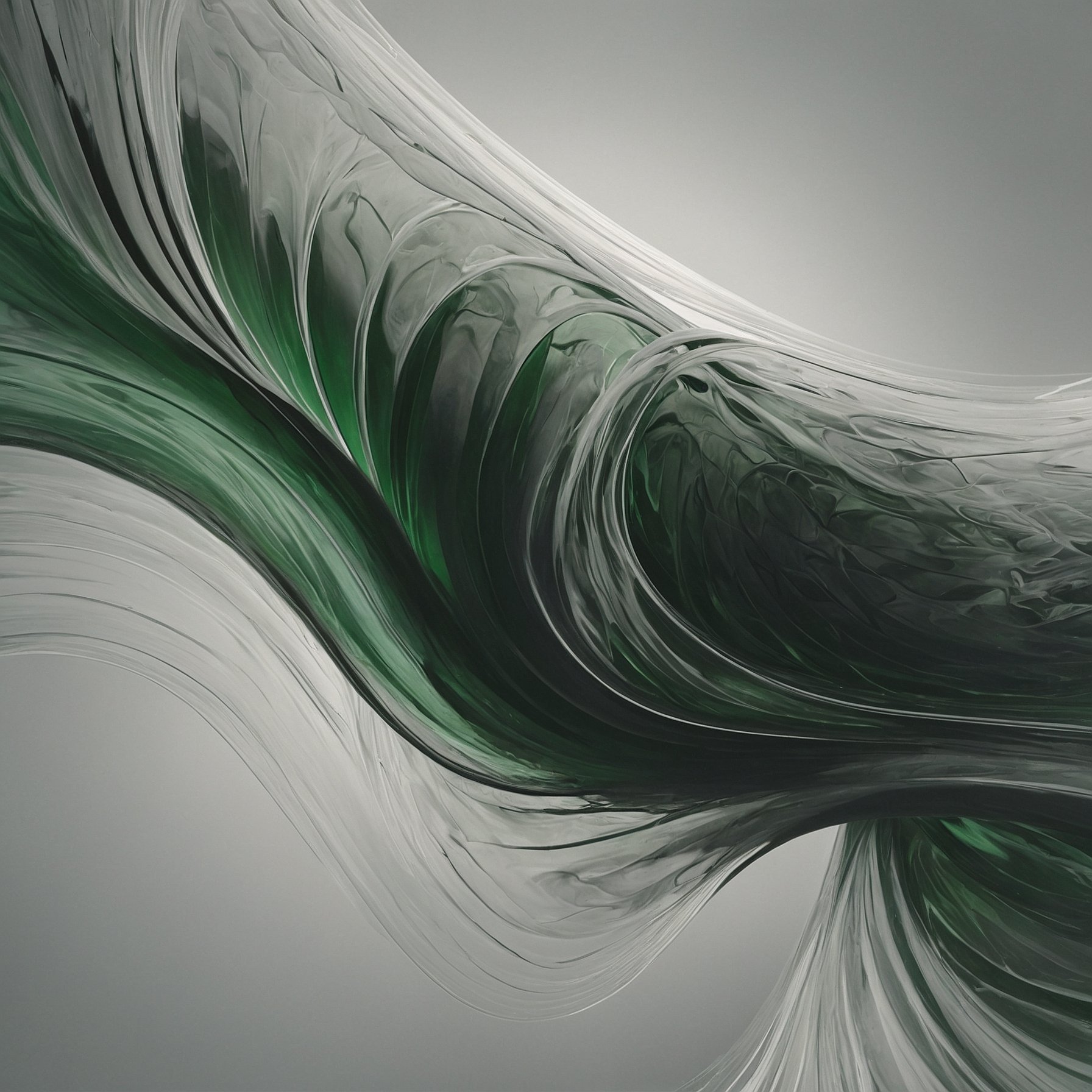 Abstract curves and arcs representing resilient flow, with grounded and flexible shapes symbolizing strength and adaptability, inspired by traditional brushstrokes.