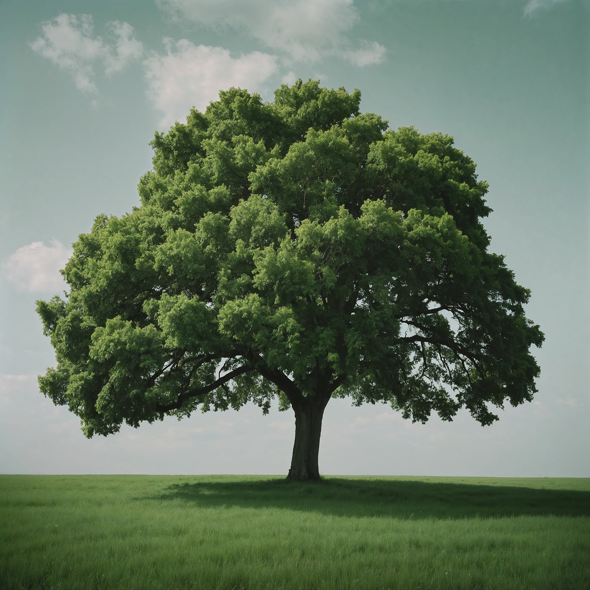 A single tree symbolizing simplicity and the wisdom of having enough, as valued in Staoicism.