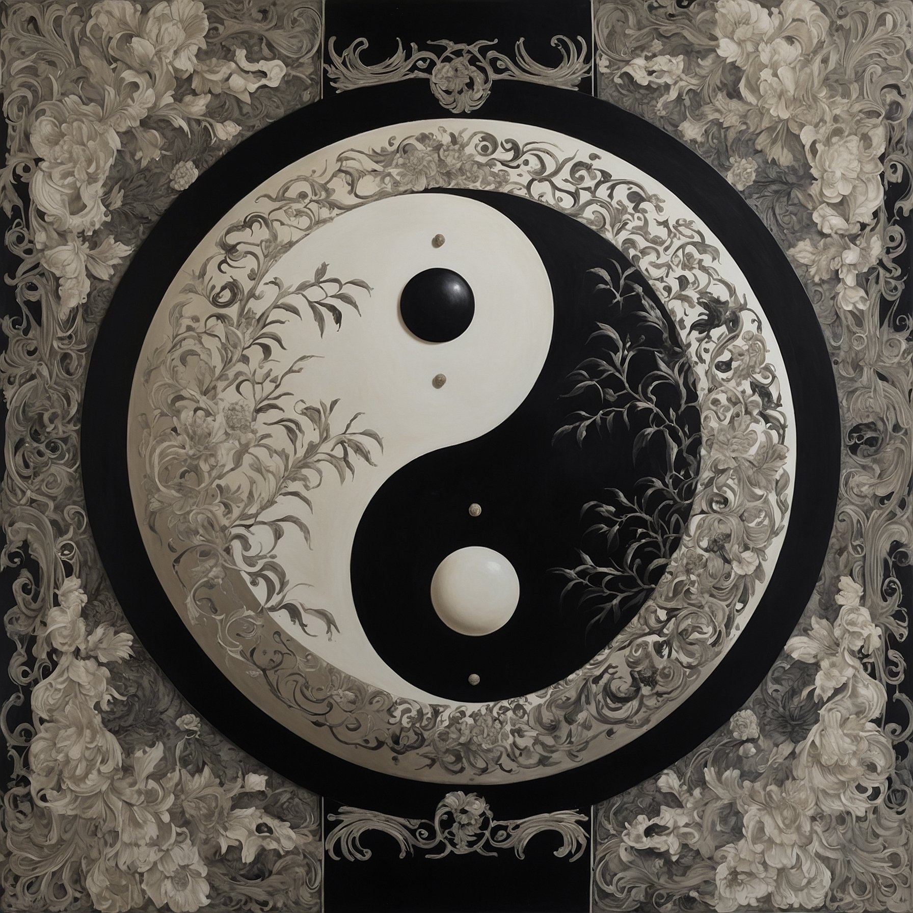 A classic representation of the Yin and Yang, philosophical concept at the heart of Taoism 