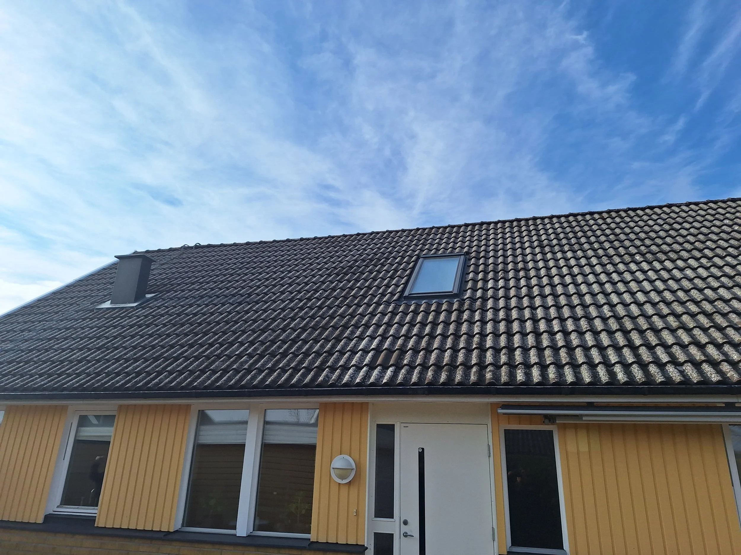 Gammalt betongtak i Kävlinge