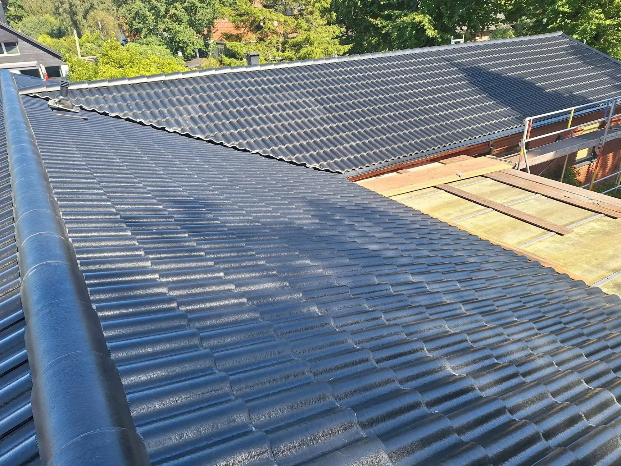 Betongtak efter renovering