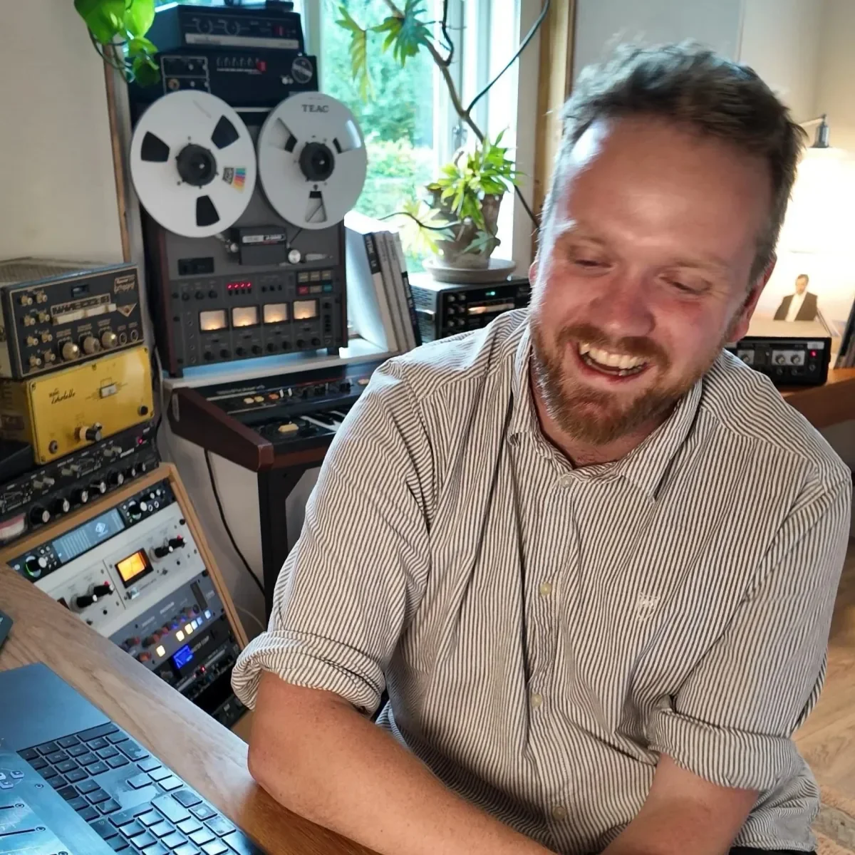 Gustav Scheel in his studio