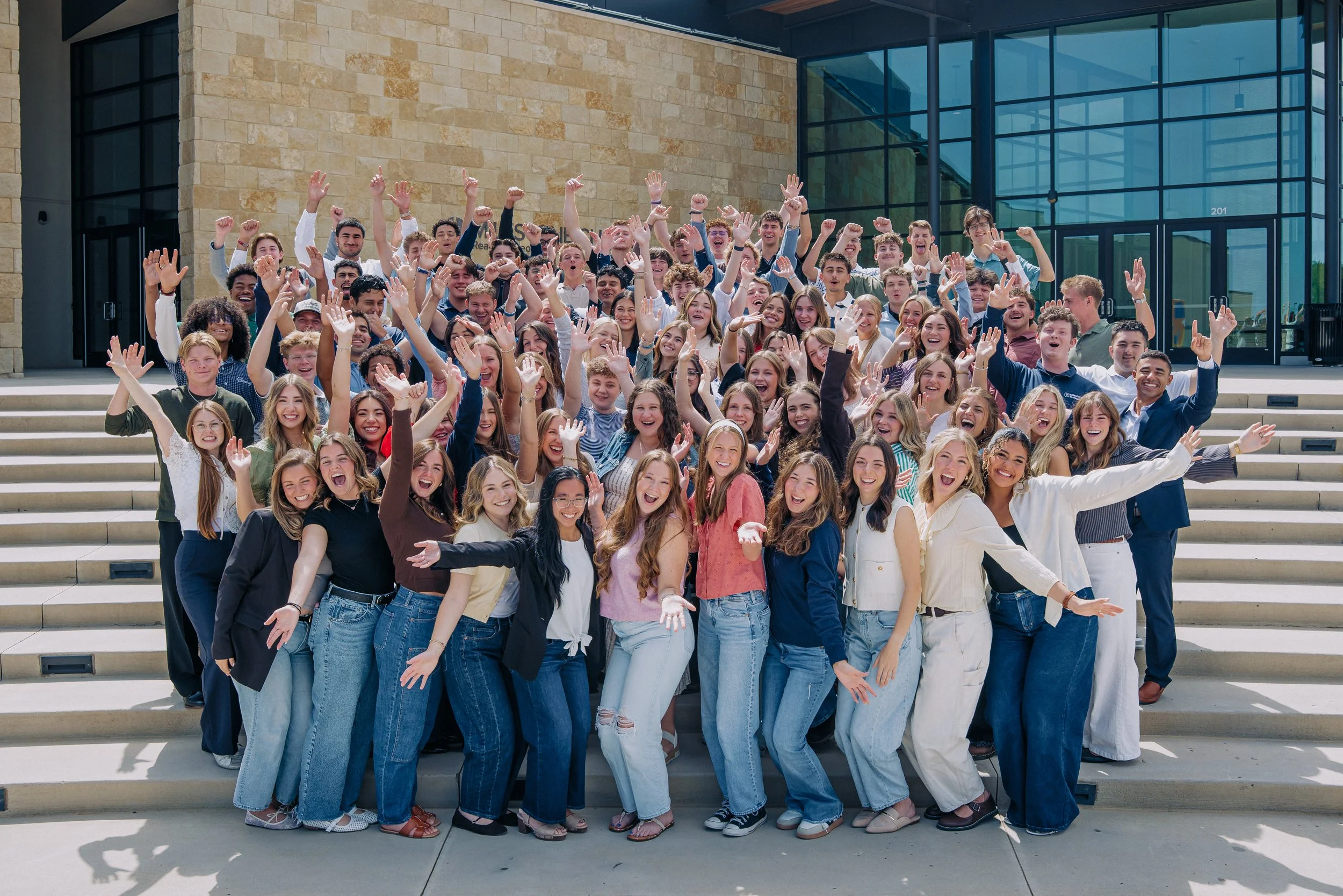 Milestone College orientation group photo