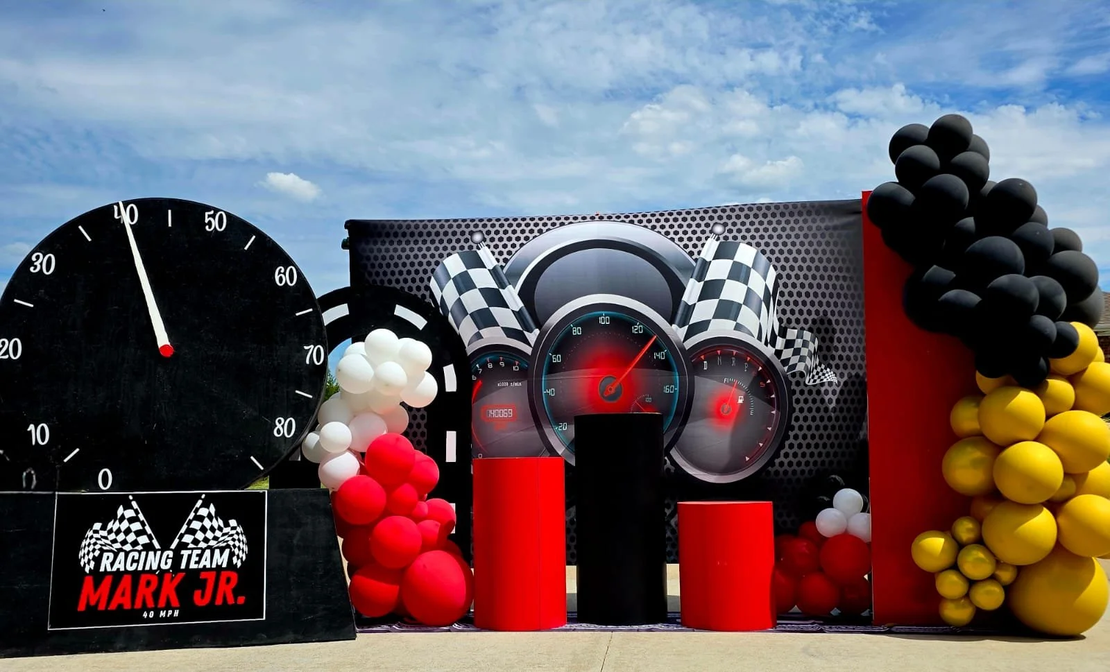 Race Car Themed Backdrop