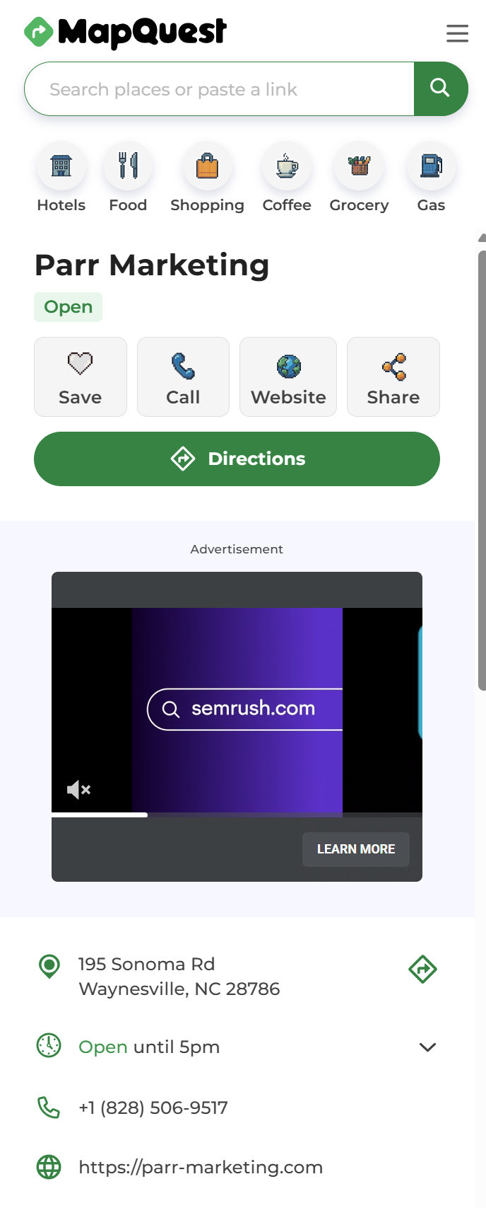 MapQuest citation example