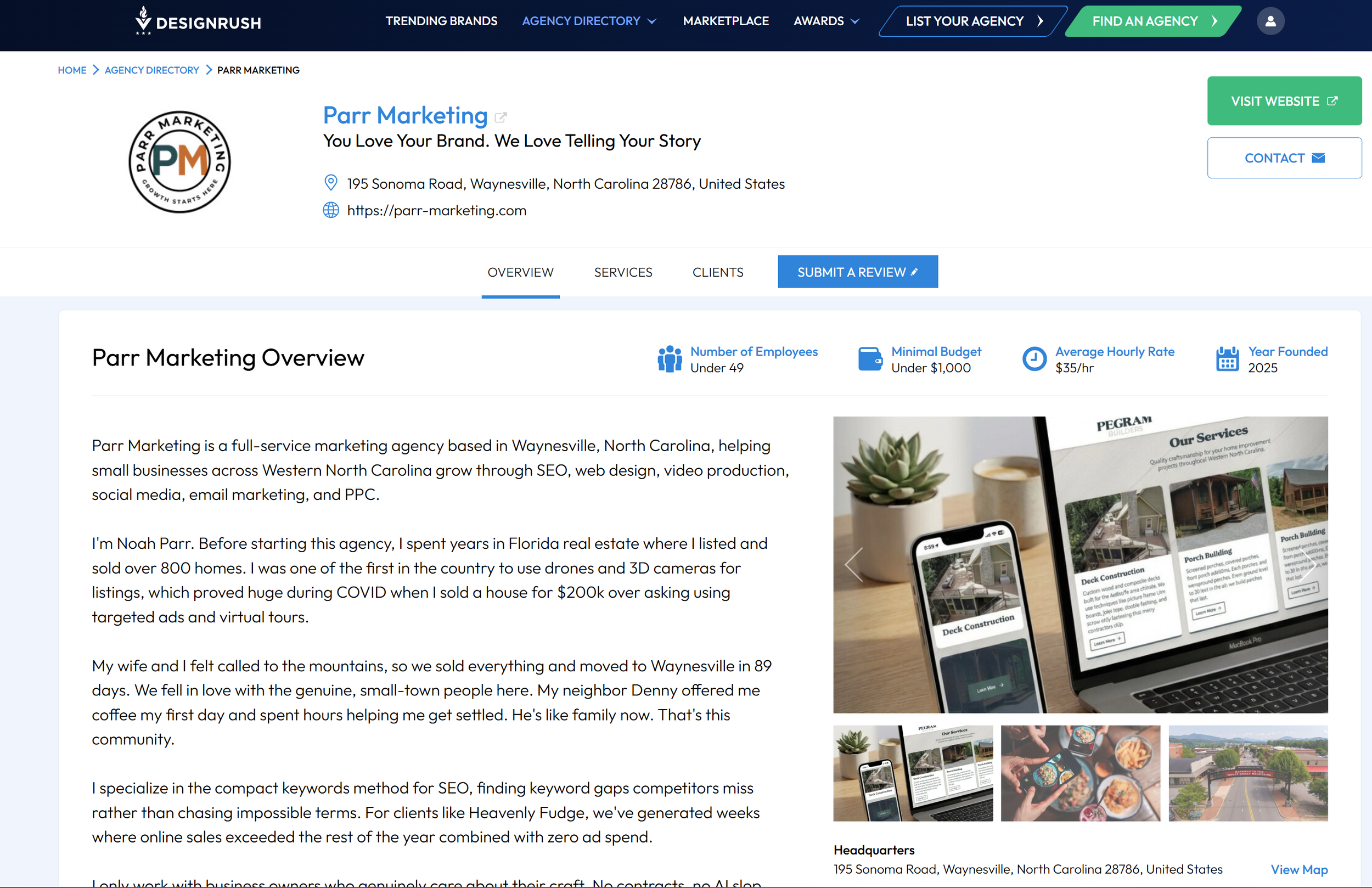 DesignRush citation example