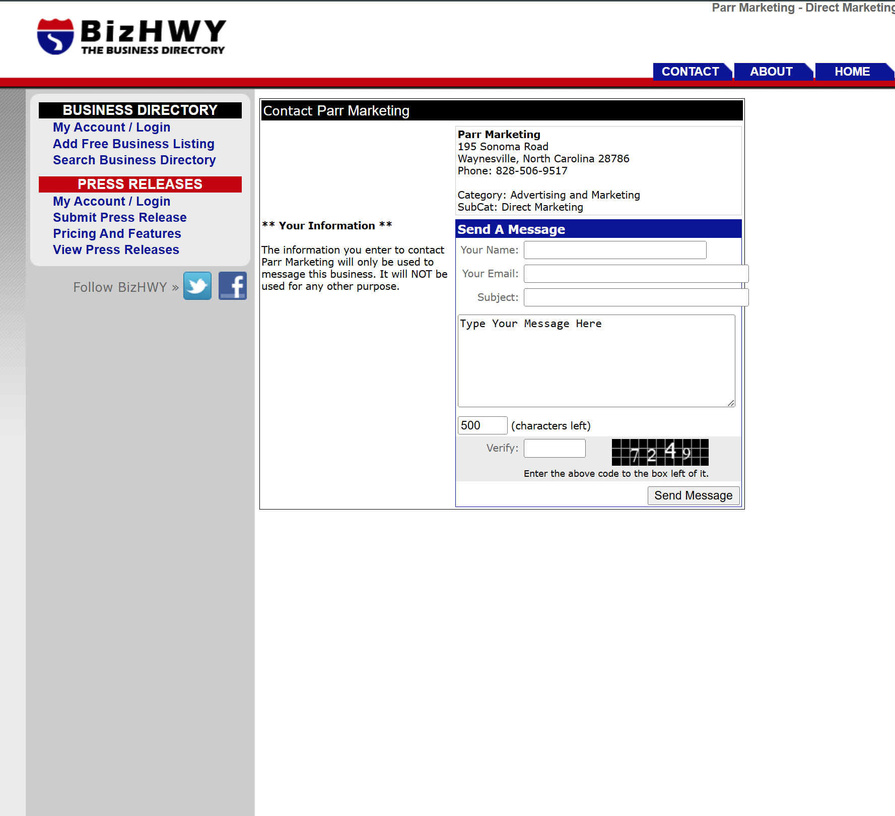 BizHwy citation example
