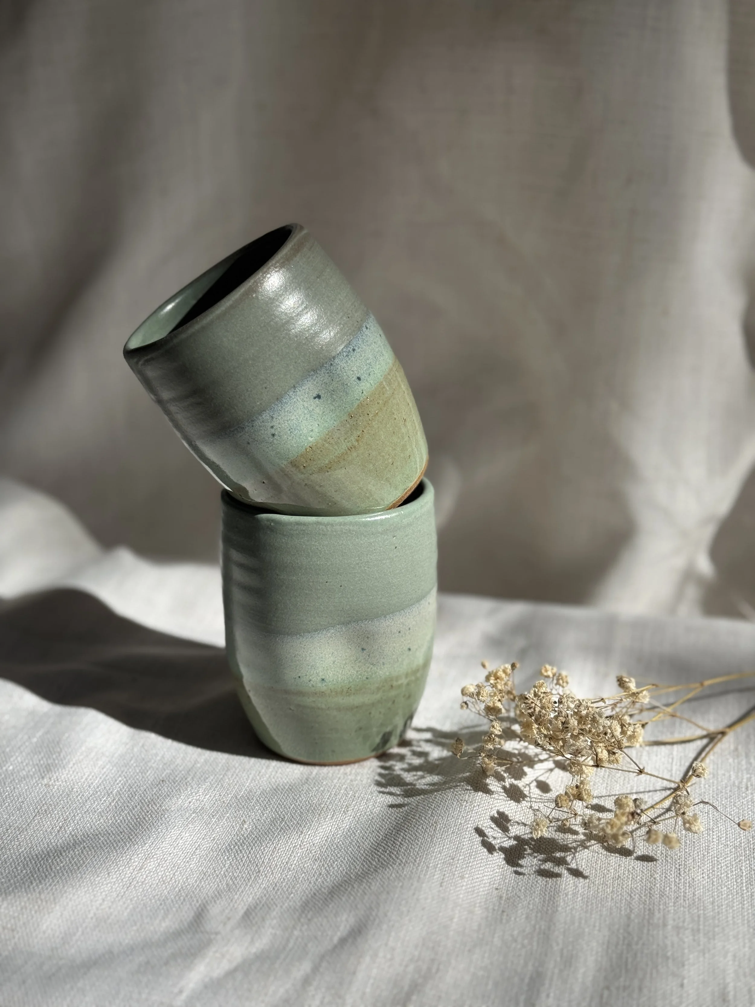 Handmade ceramic cup for the Whiskey and Wine event at Floridian Ceramics