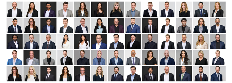 Delivered headshot files from ATX Headshots